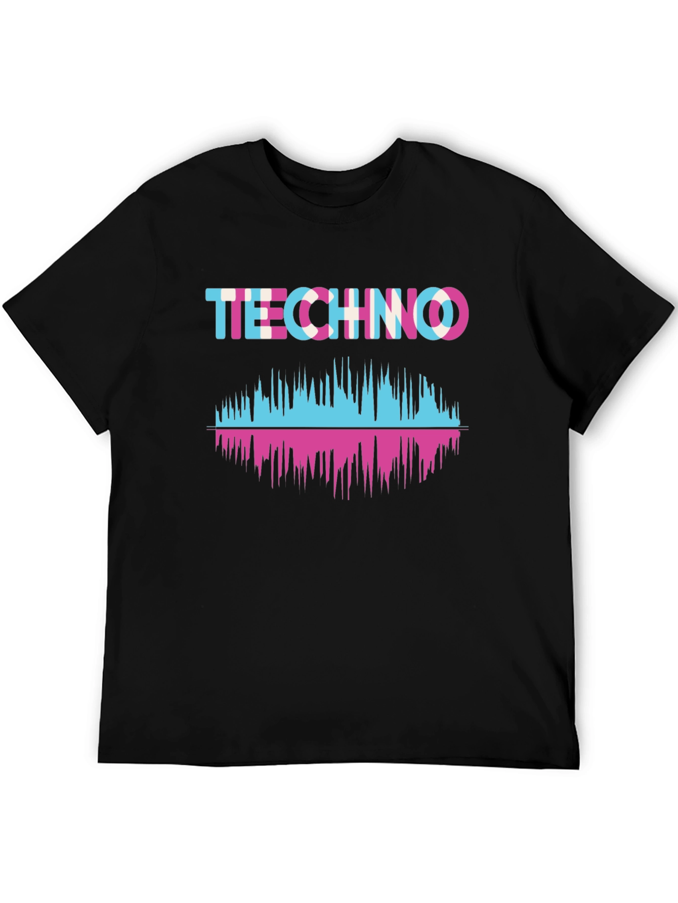 Techno Music Waveform Graphic T-Shirt
