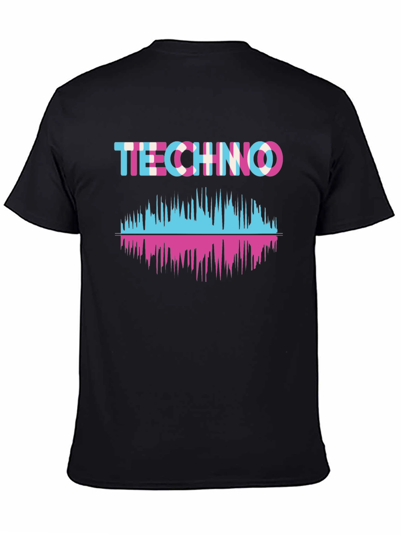 Techno Music Waveform Graphic T-Shirt