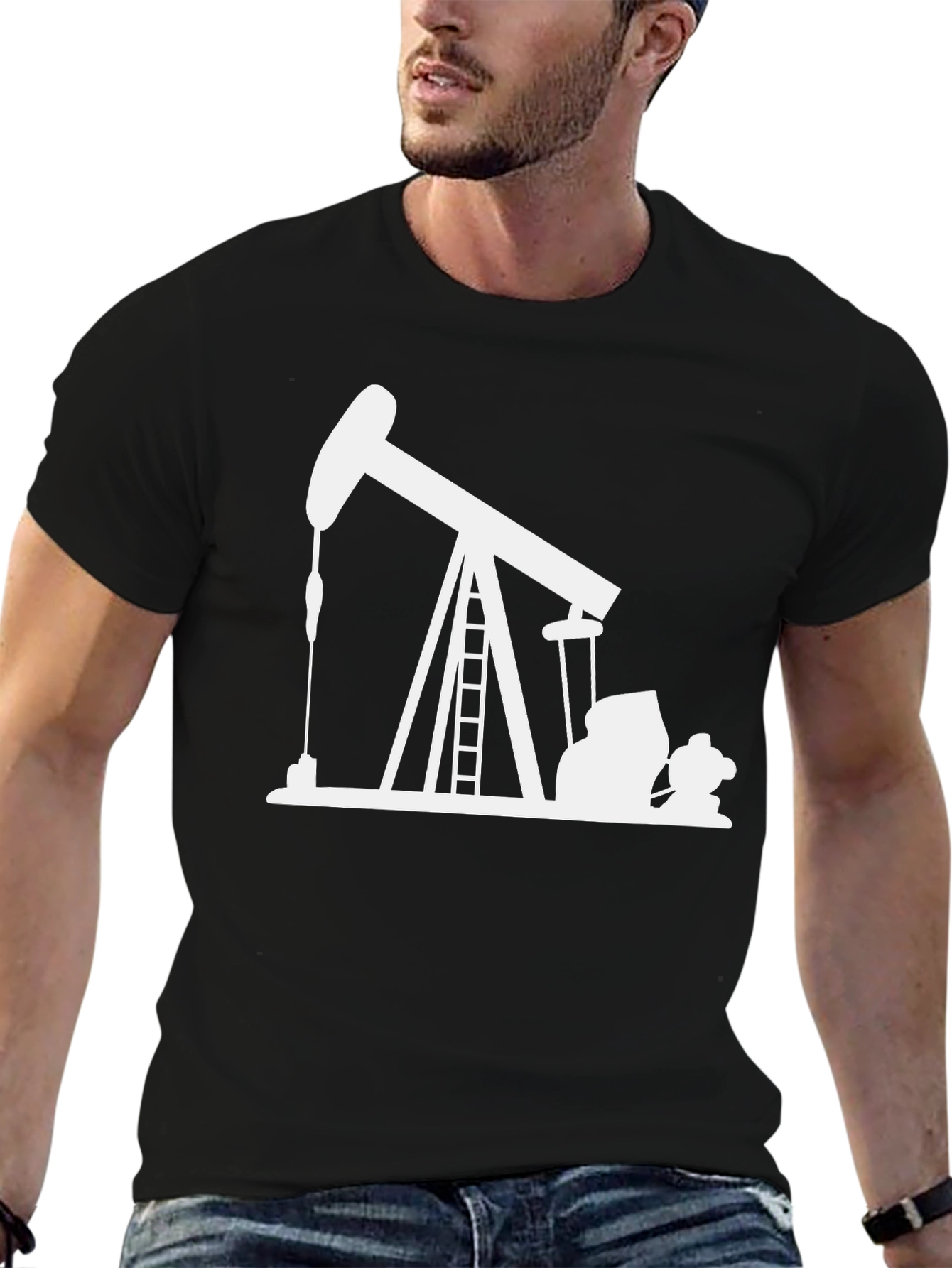 Oil Rig Black T-Shirt
