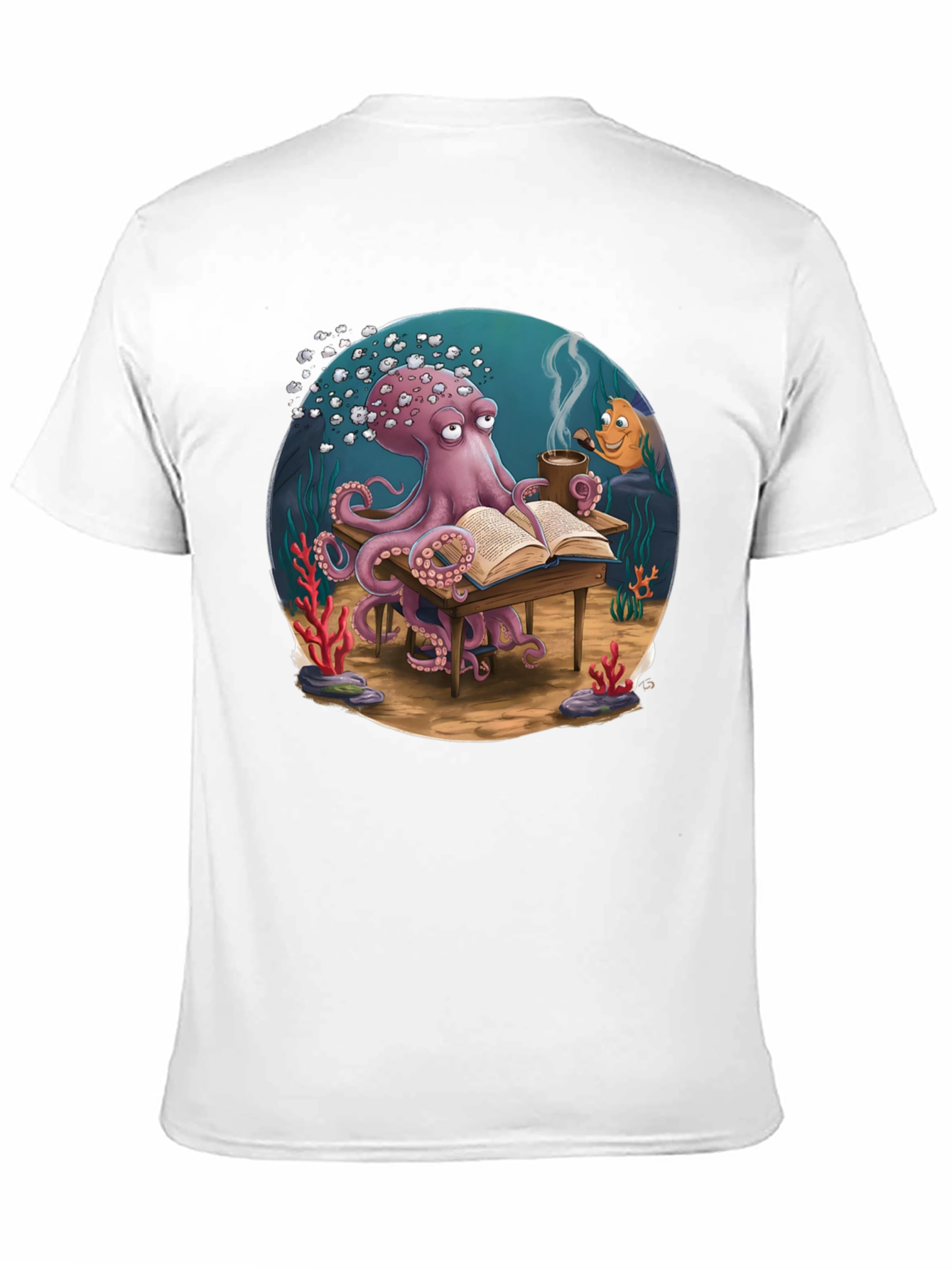 Octopus Reading T-Shirt