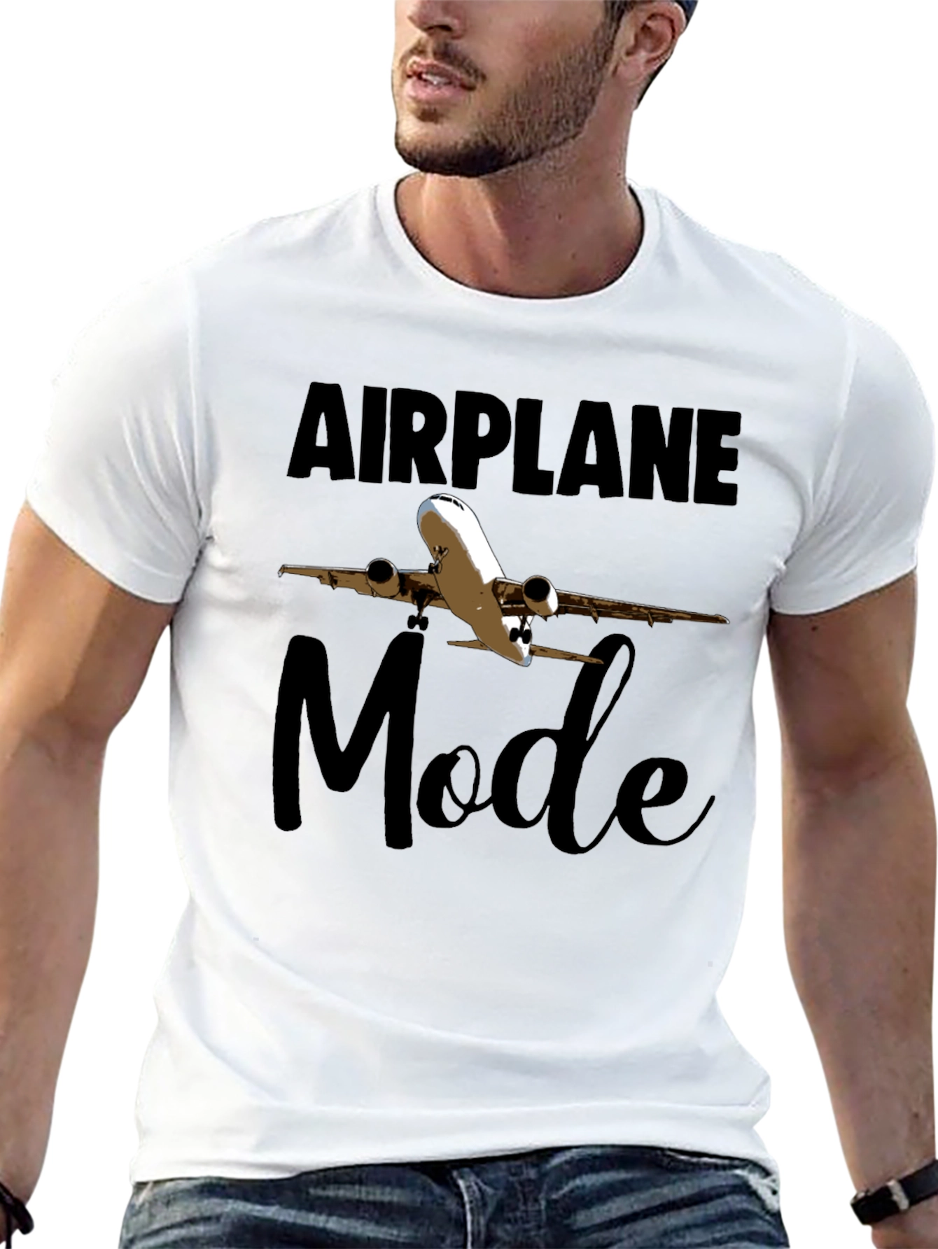Airplane Mode Black T-Shirt