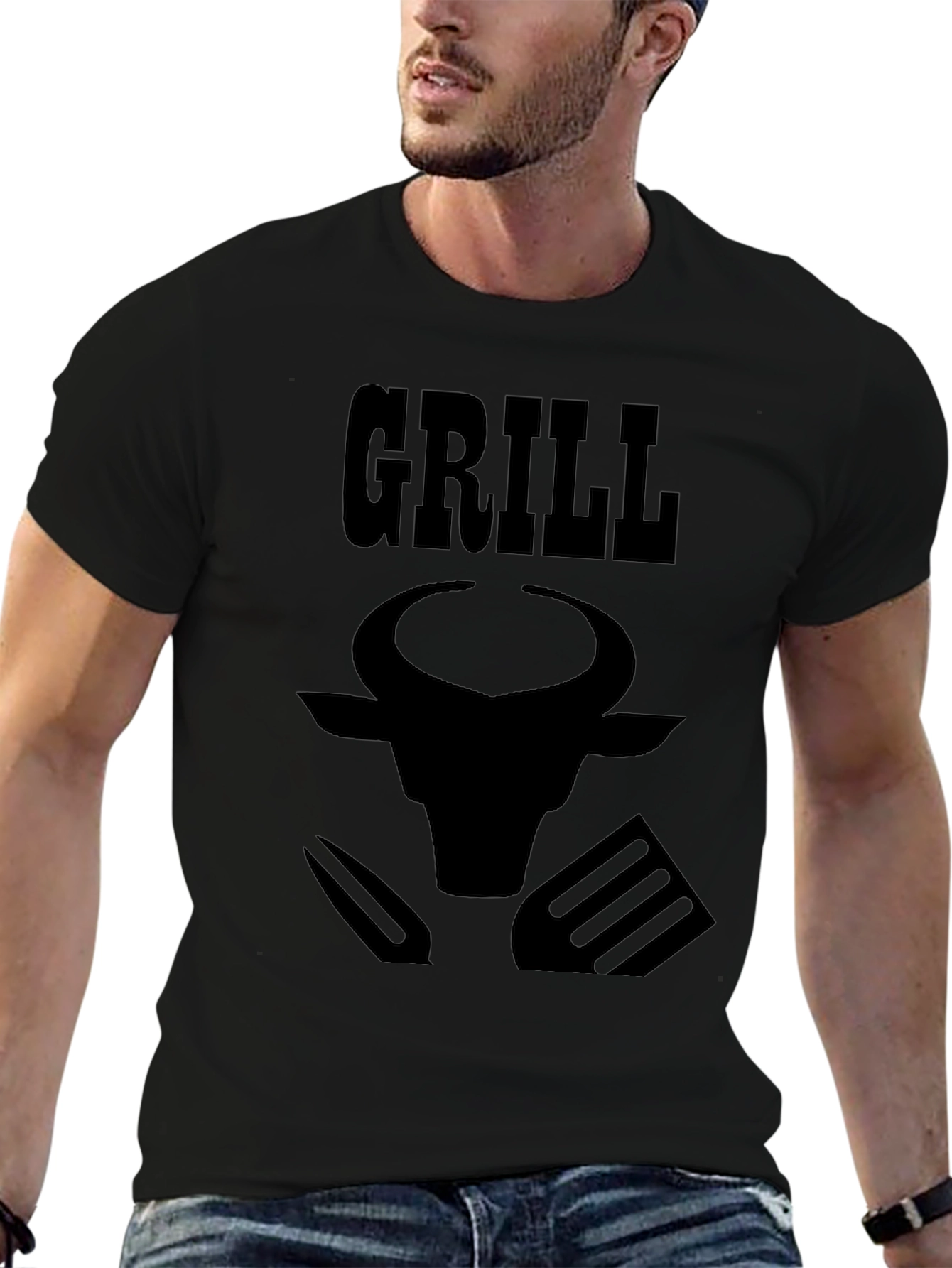 Grill Master Tee - Bull Design BBQ T-Shirt