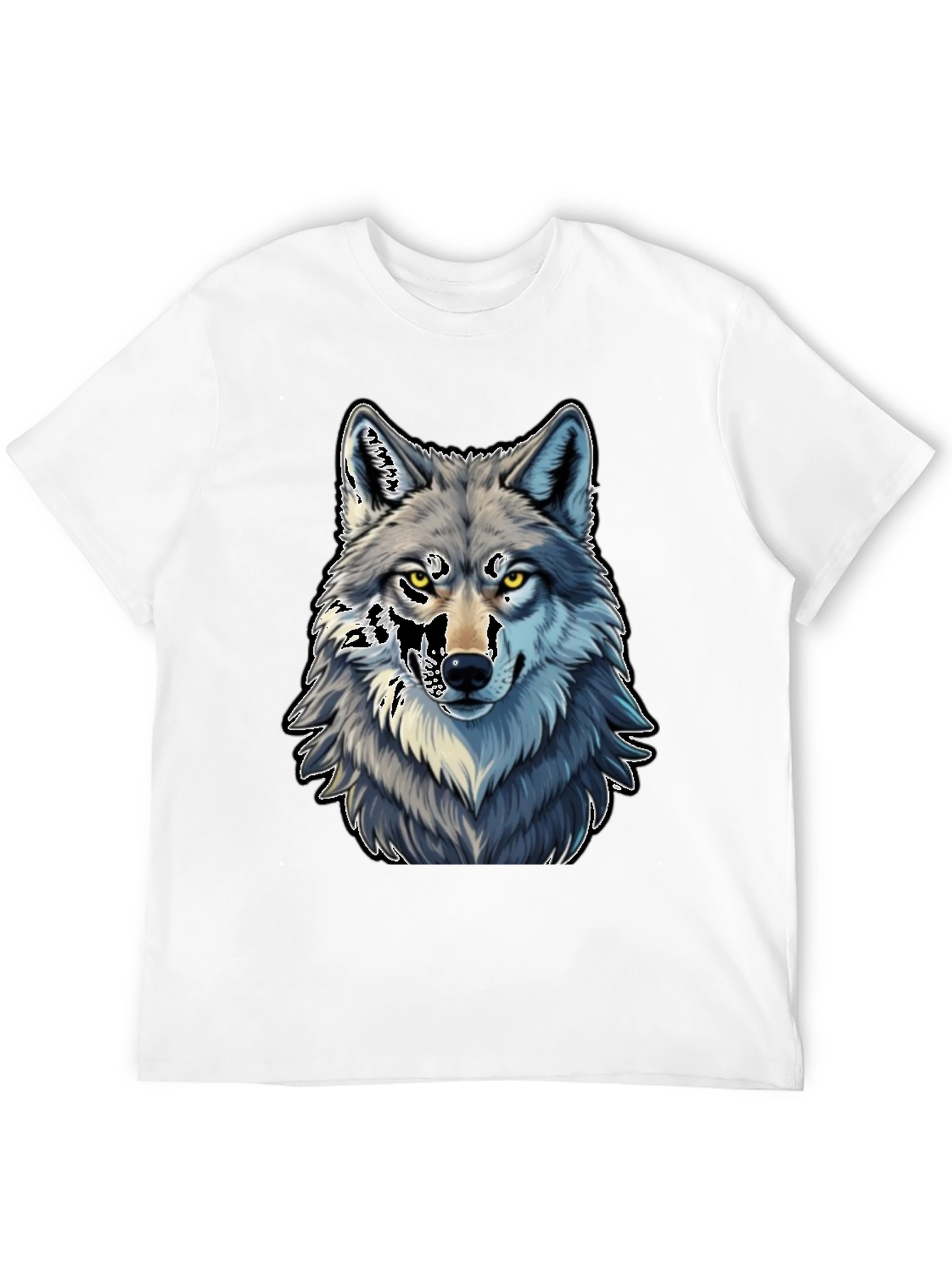 Wolf Graphic Tee - Black Cotton Blend