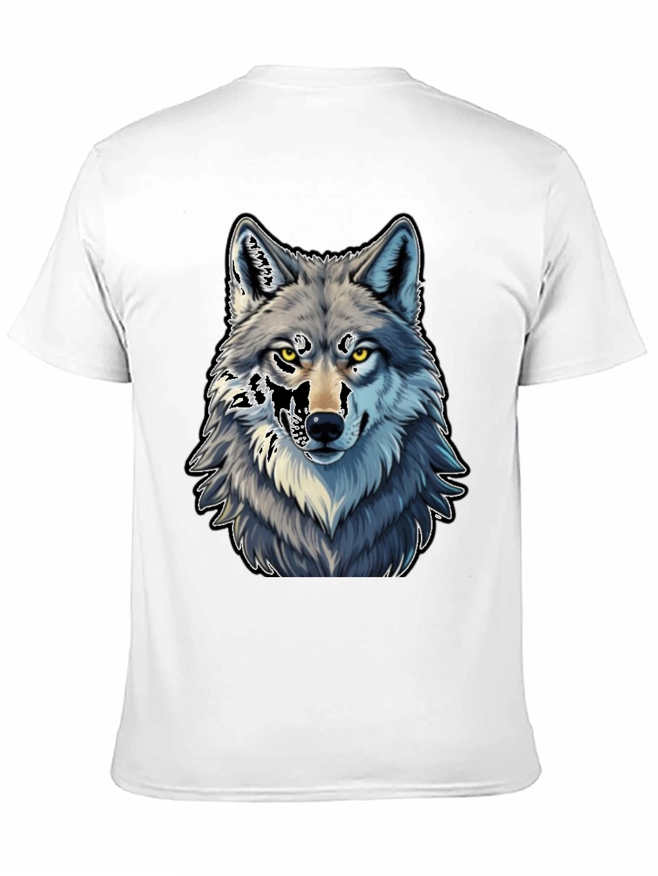 Wolf Graphic Tee - Black Cotton Blend