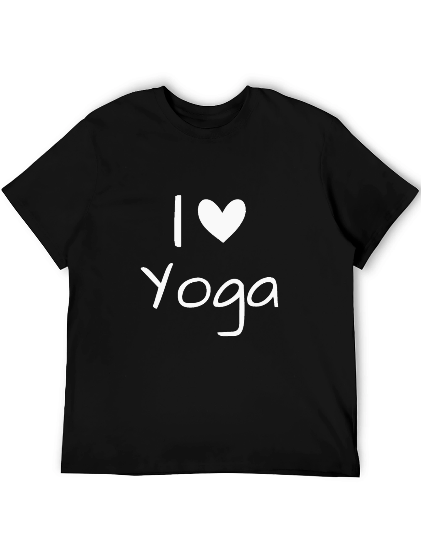 I Love Yoga Graphic Tee - Black