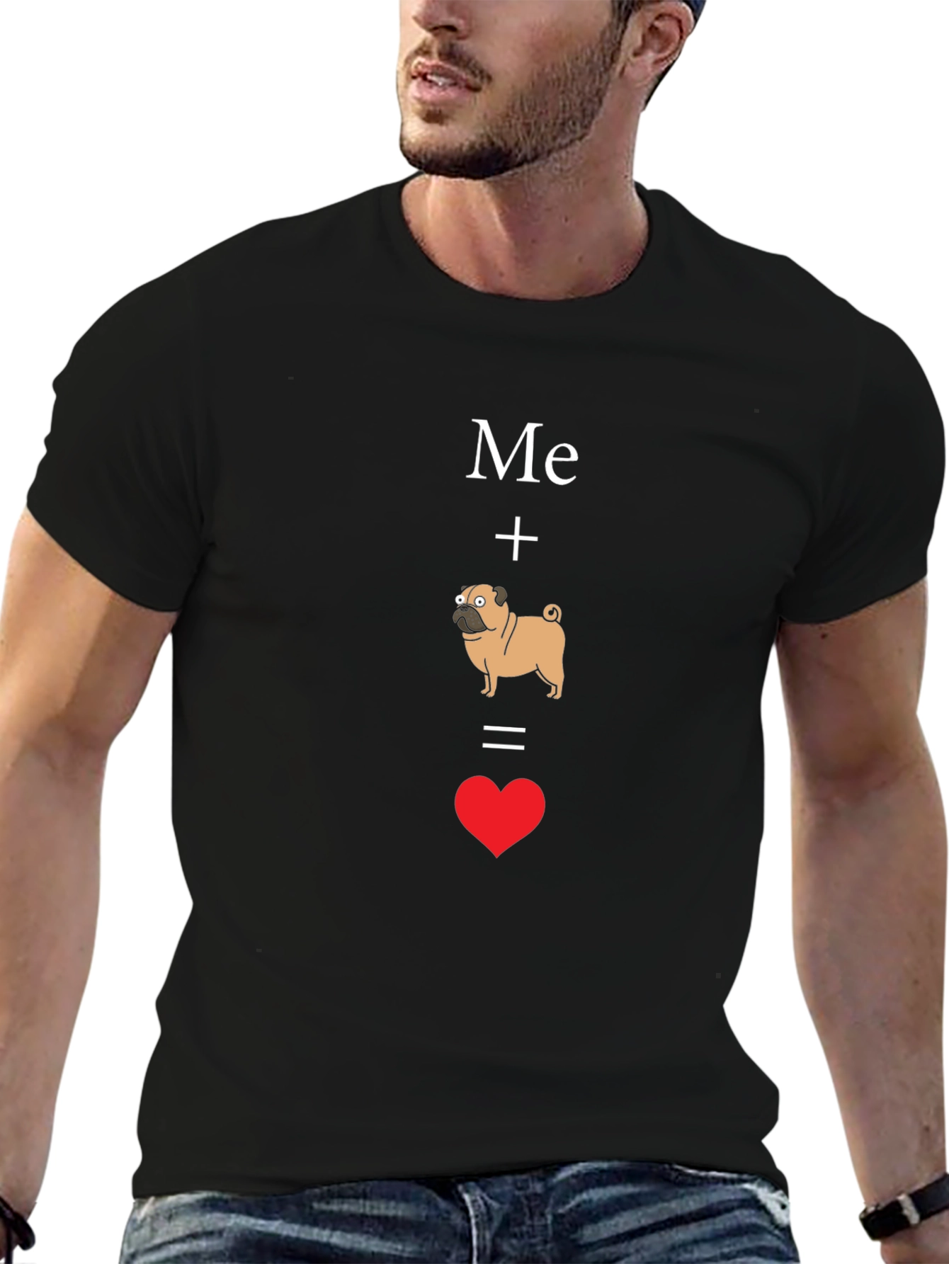 Me Plus Pug Equals Love T-Shirt