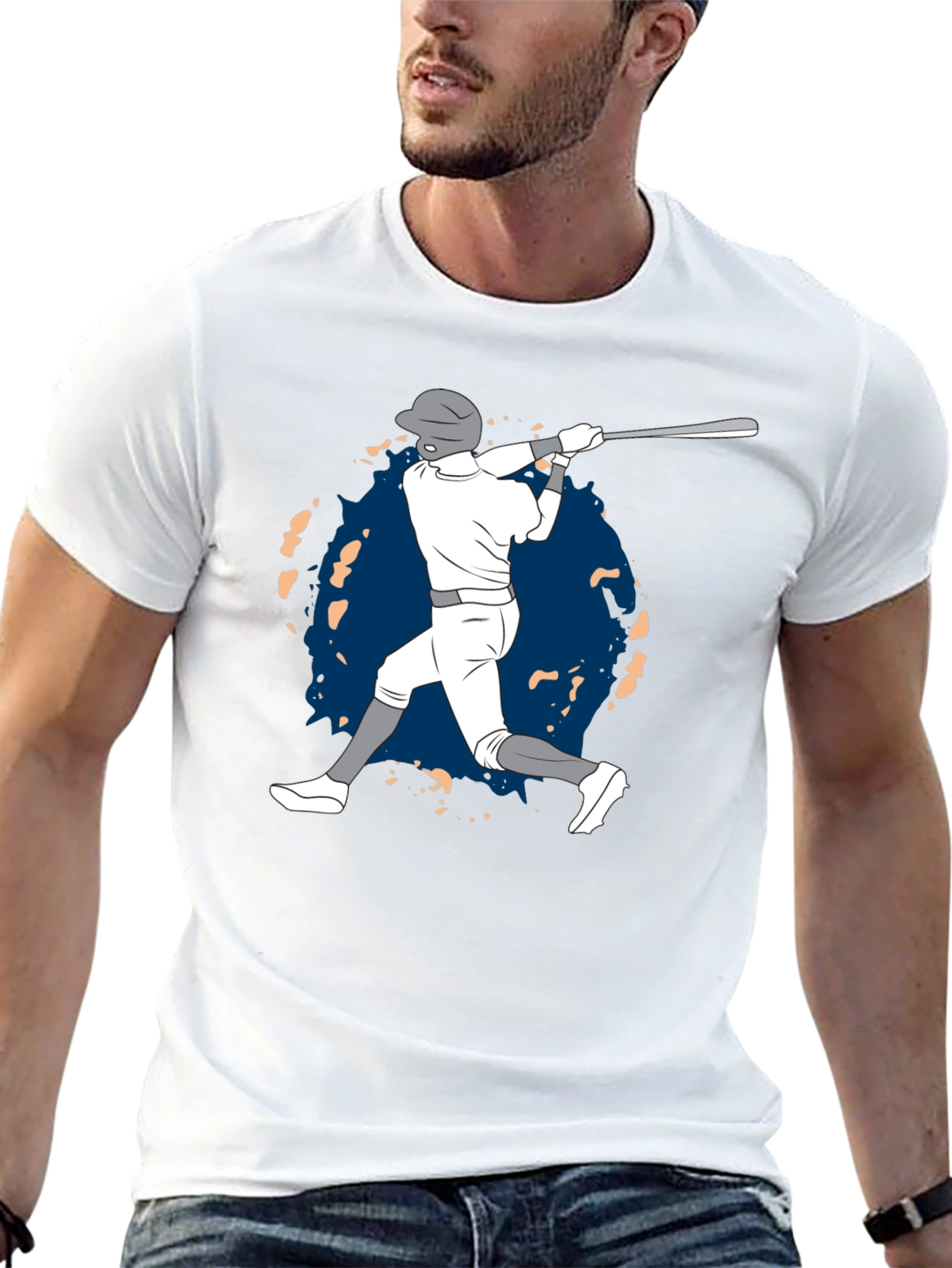 Baseball Player Graphic T-Shirt