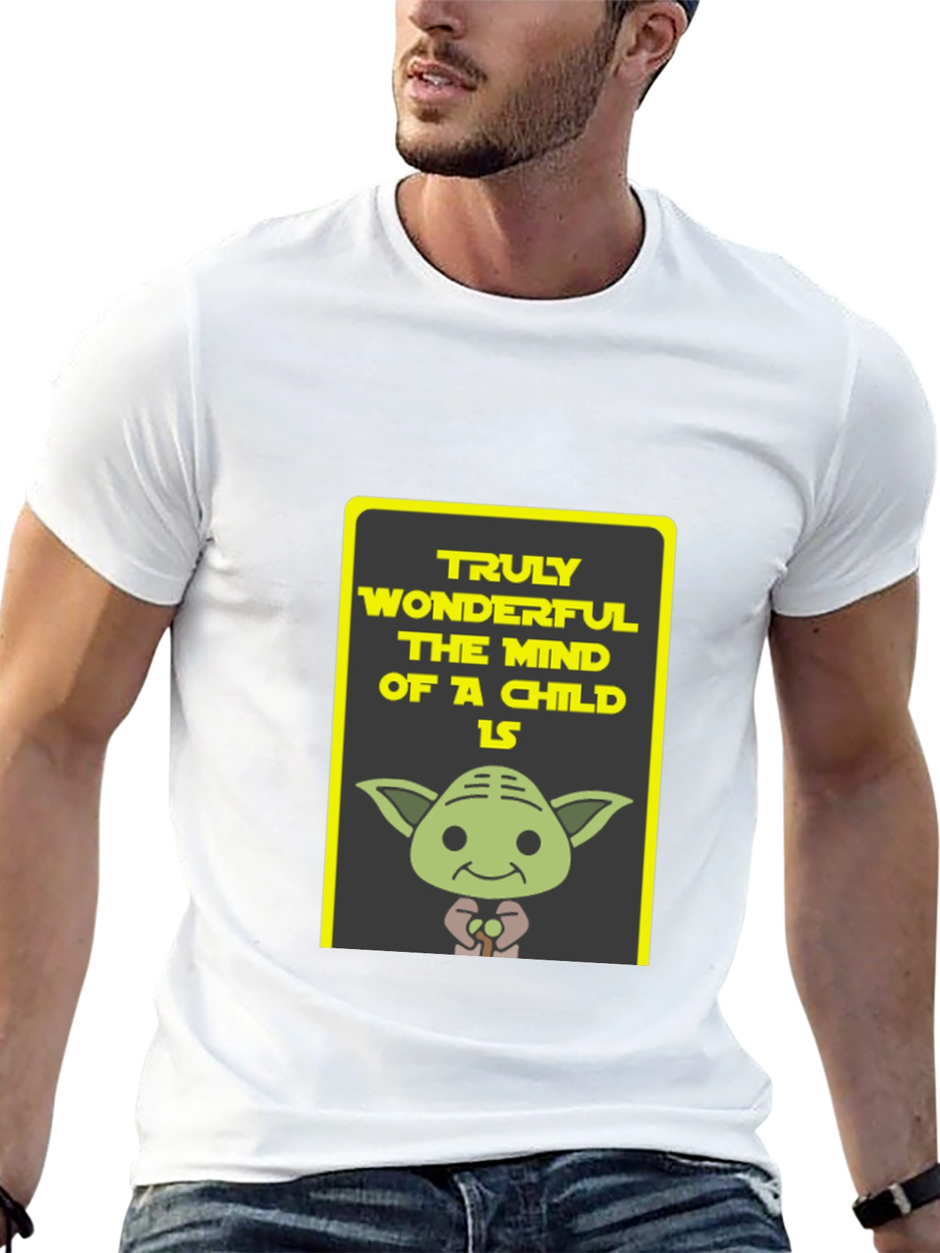 Yoda Truly Wonderful Graphic Black T-Shirt