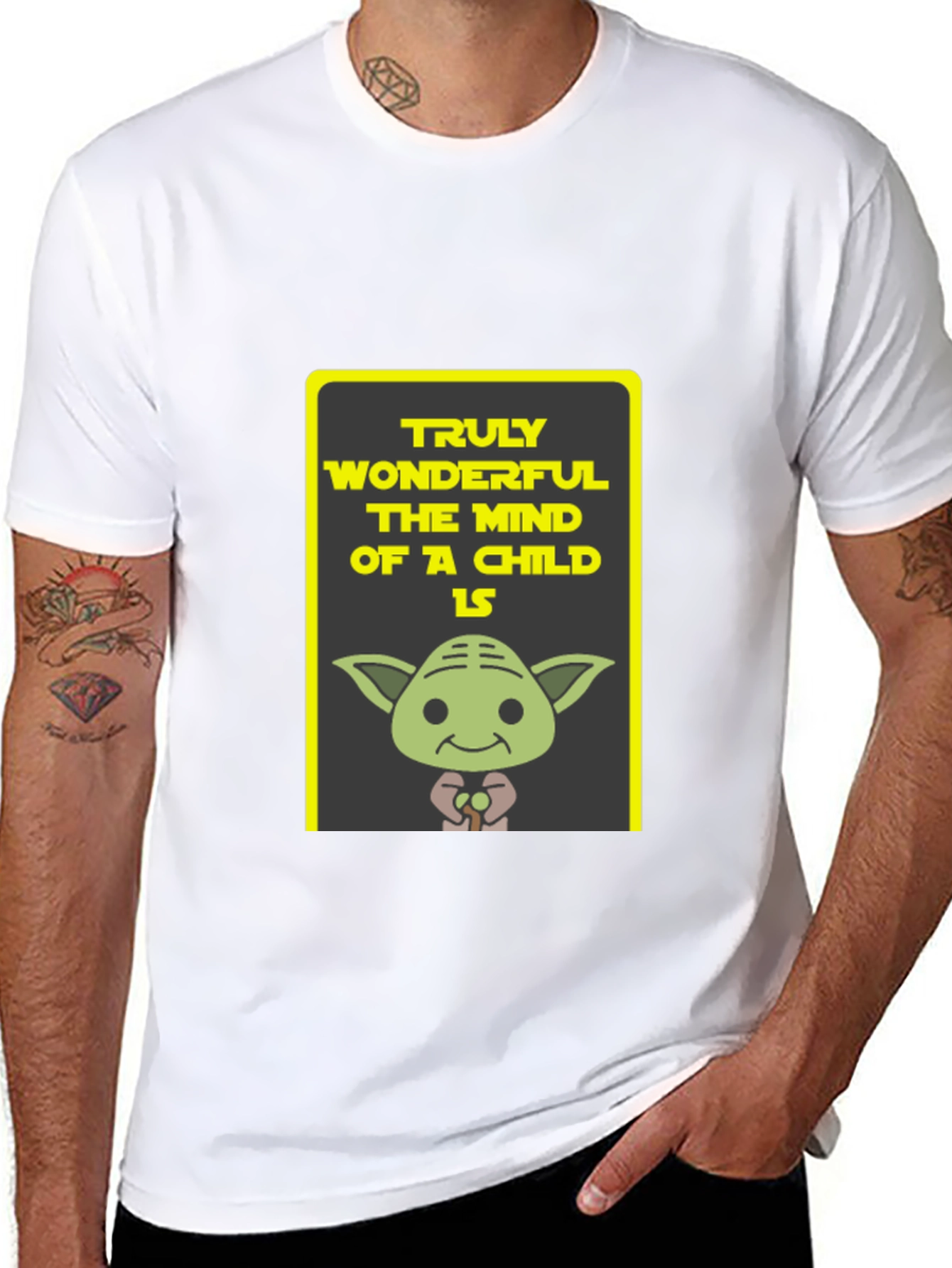 Yoda Truly Wonderful Graphic Black T-Shirt