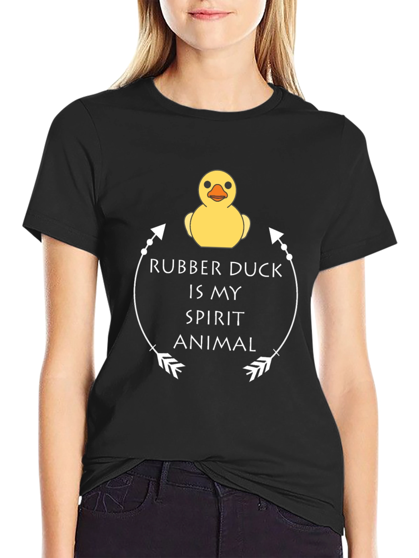 Rubber Duck Spirit Animal T-Shirt - Black Graphic Tee