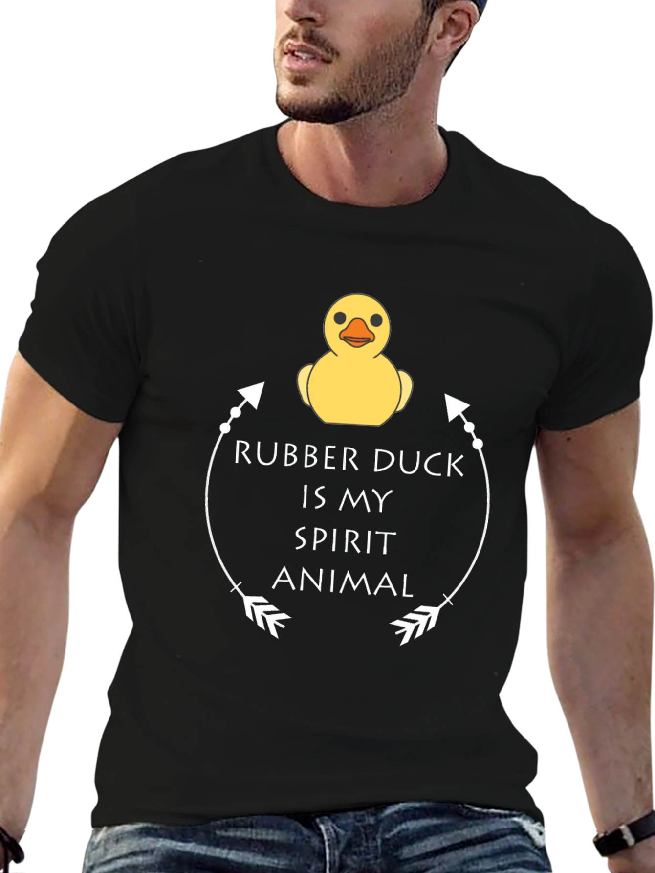 Rubber Duck Spirit Animal T-Shirt - Black Graphic Tee