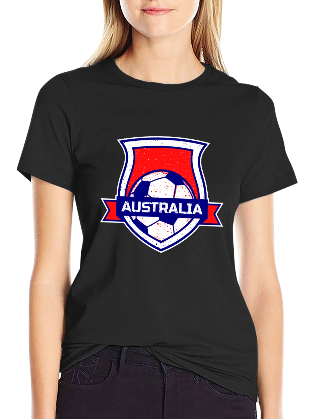 Australia Soccer Black T-Shirt