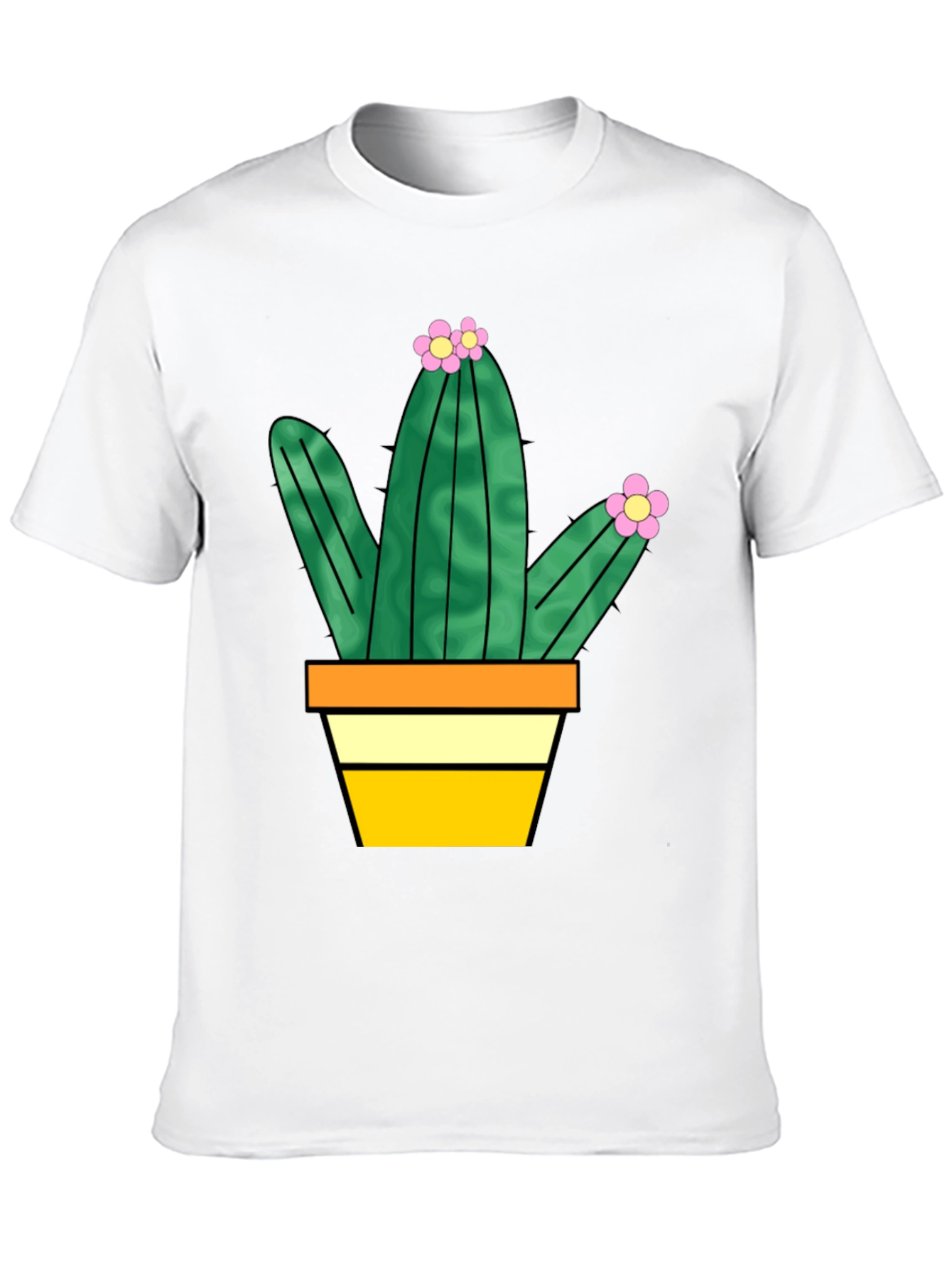 Cactus Graphic Tee - Trendy Potted Plant T-Shirt