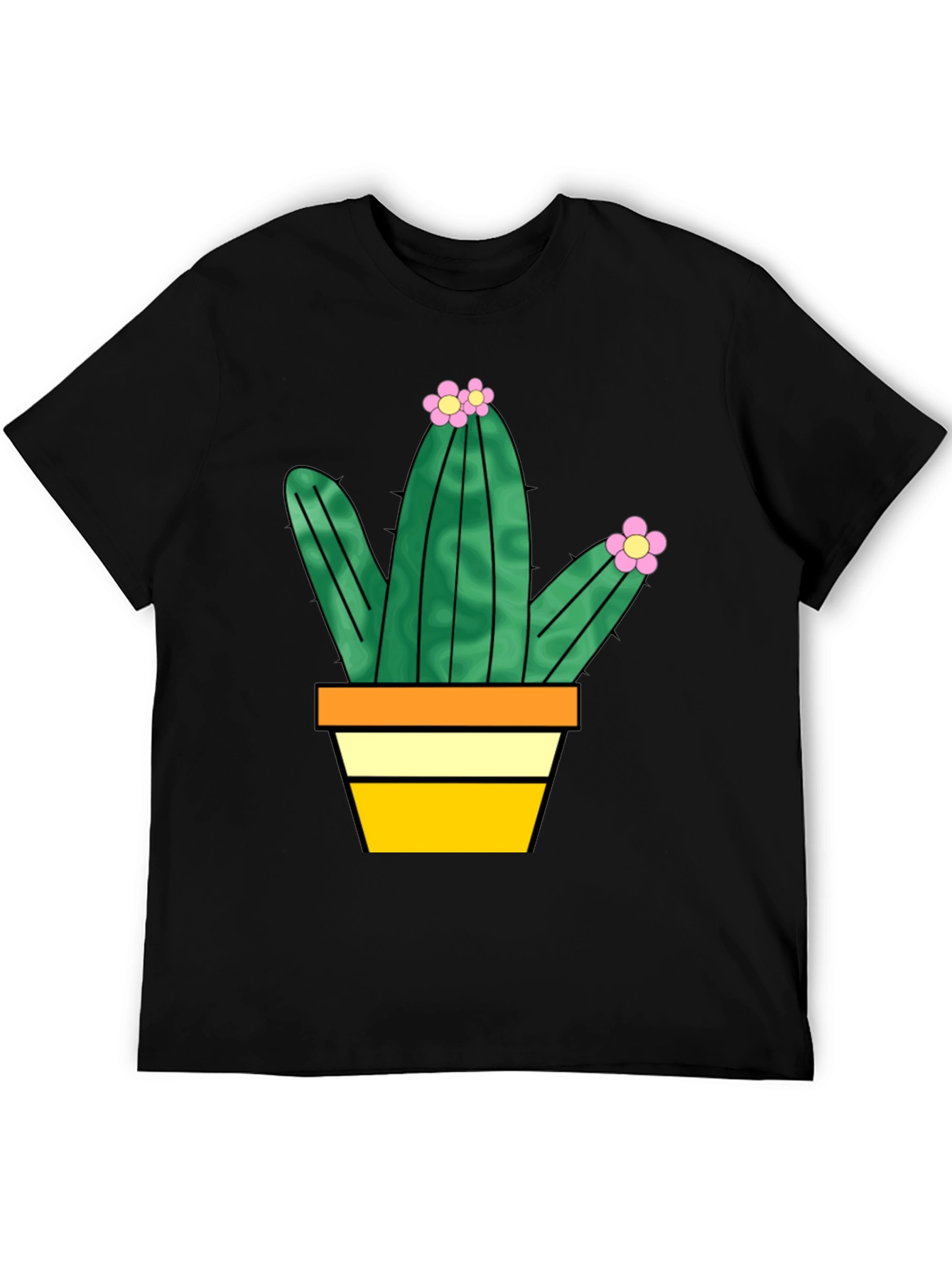 Cactus Graphic Tee - Trendy Potted Plant T-Shirt