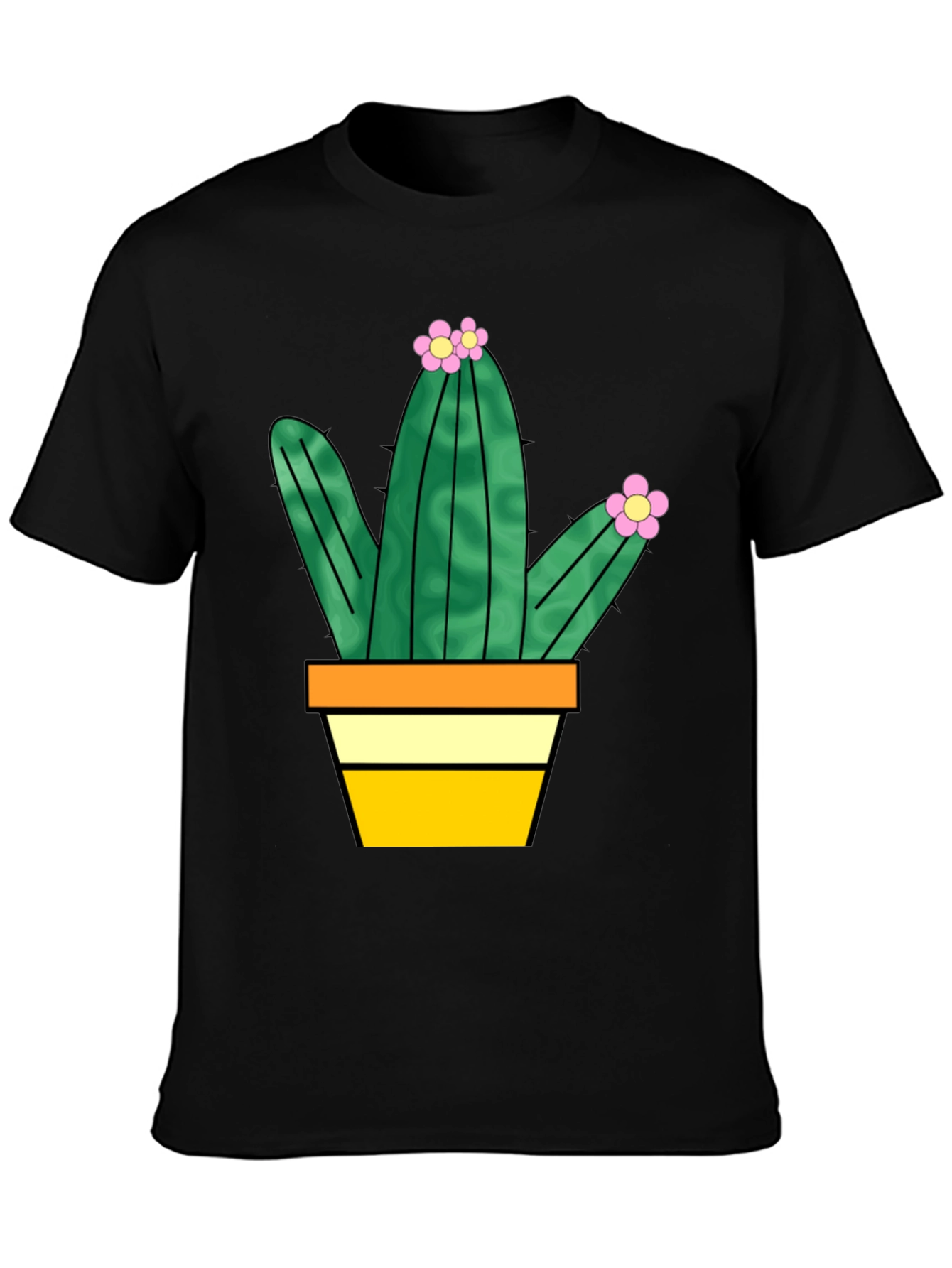 Cactus Graphic Tee - Trendy Potted Plant T-Shirt