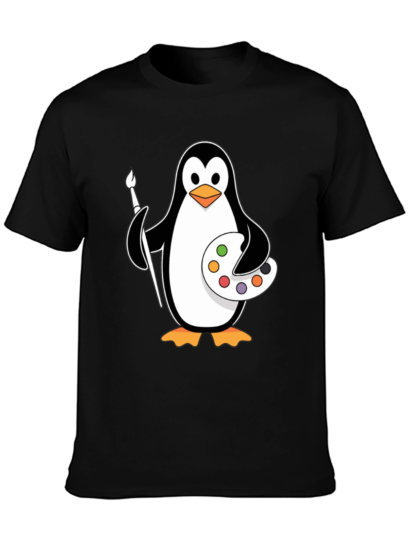 Penguin Artist T-Shirt: Creative & Fun Design