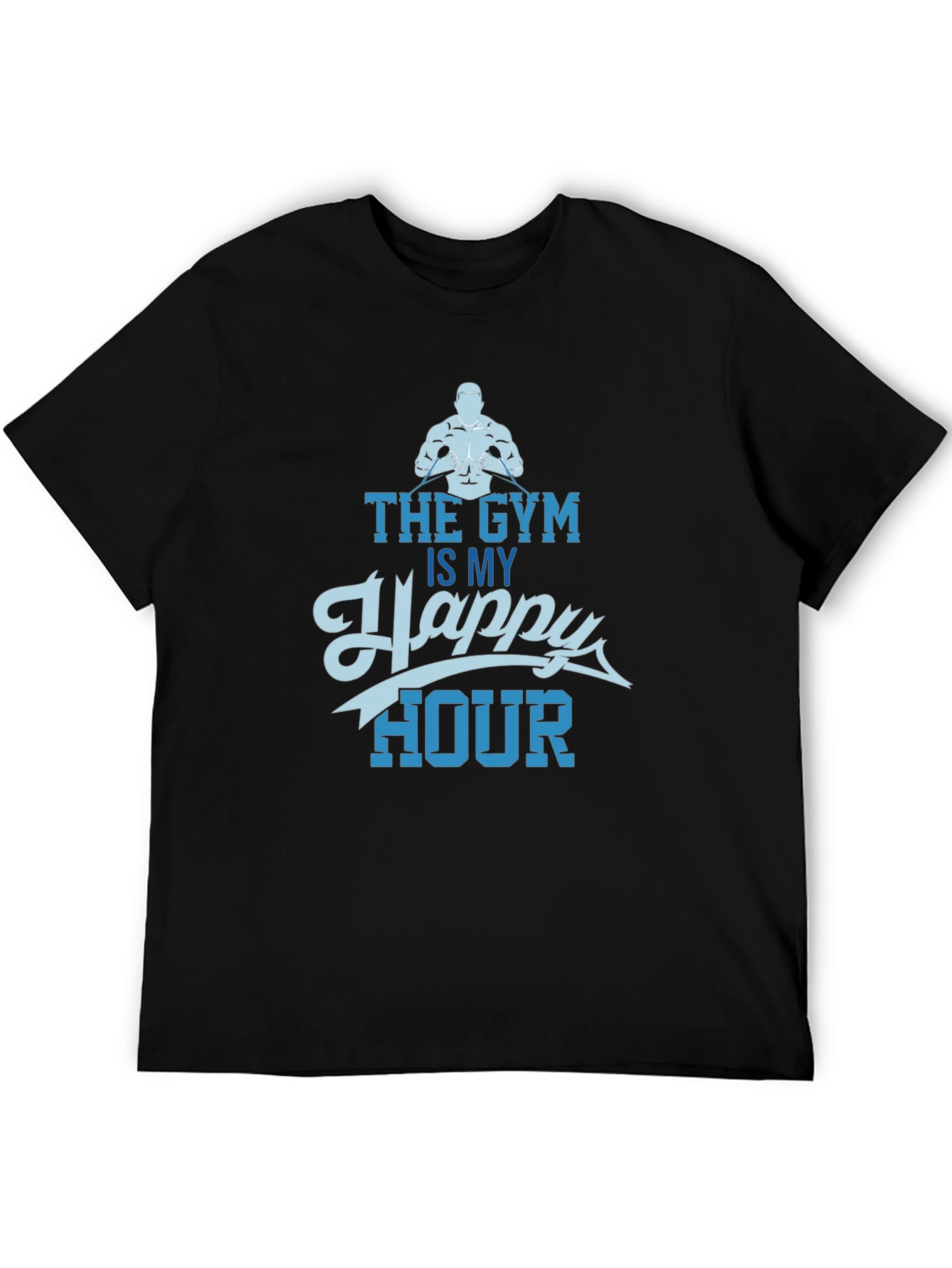 The Gym Is My Happy Hour T-Shirt - Black