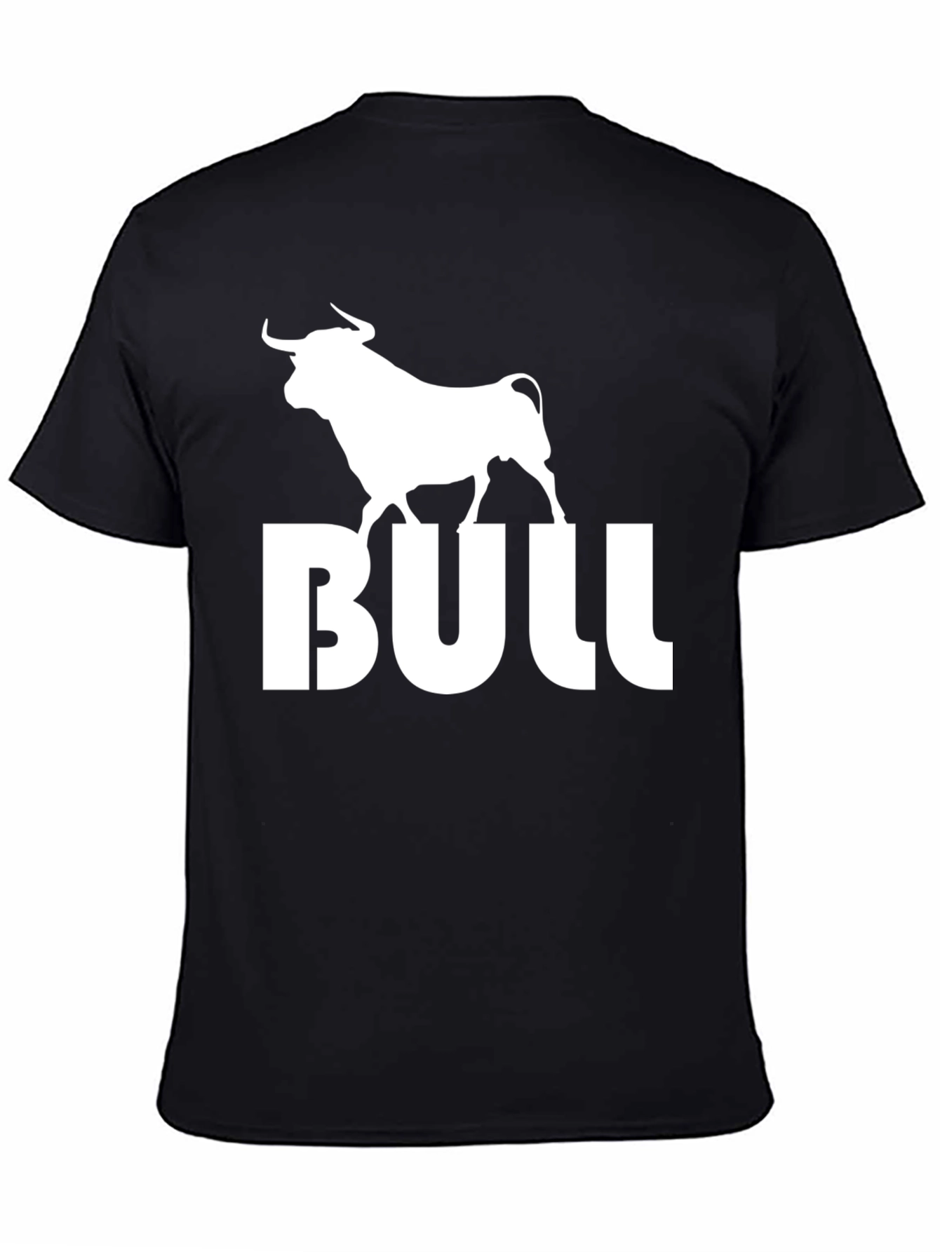 Bold Bull Graphic Tee - Black Cotton Blend