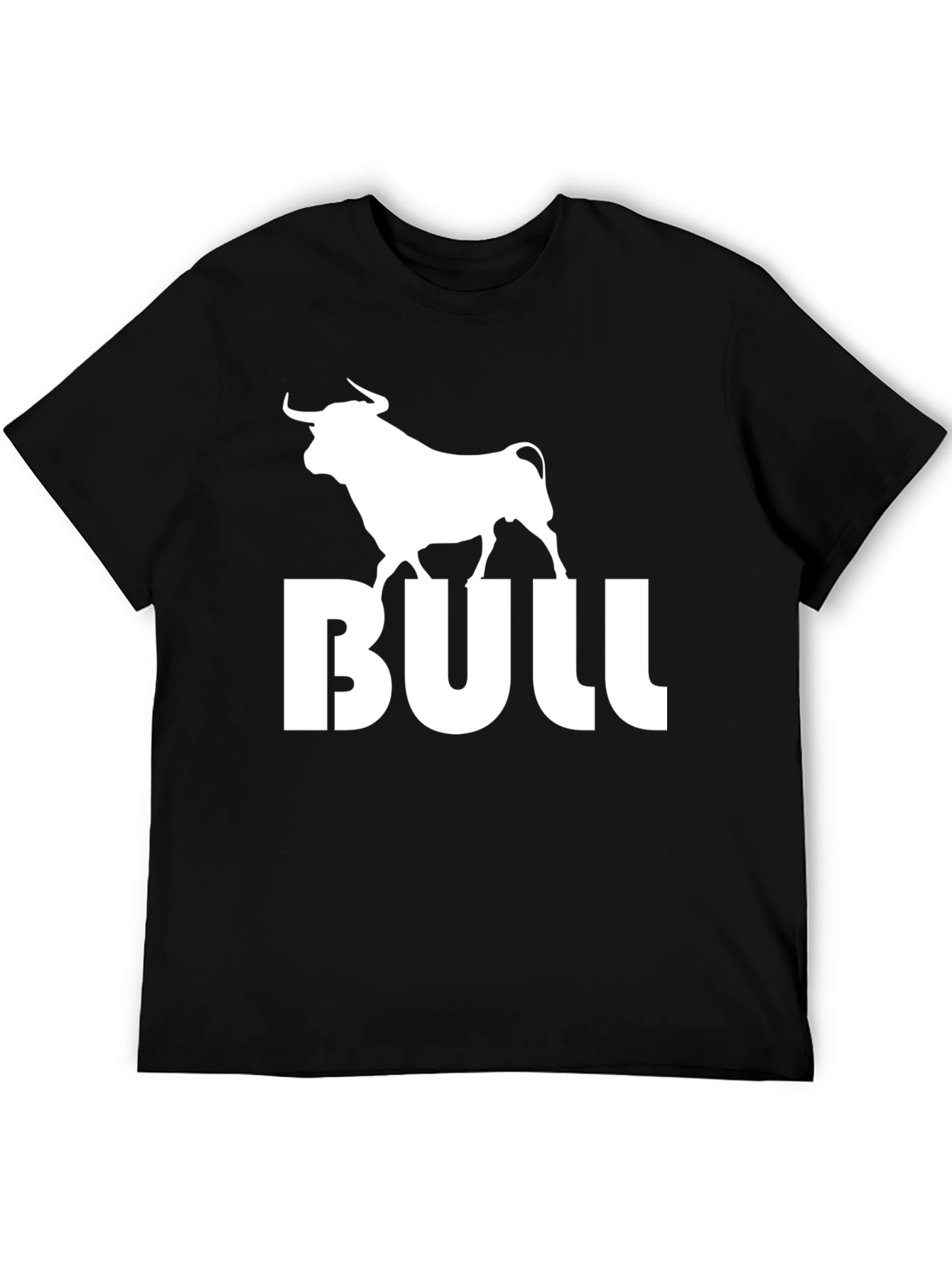 Bold Bull Graphic Tee - Black Cotton Blend