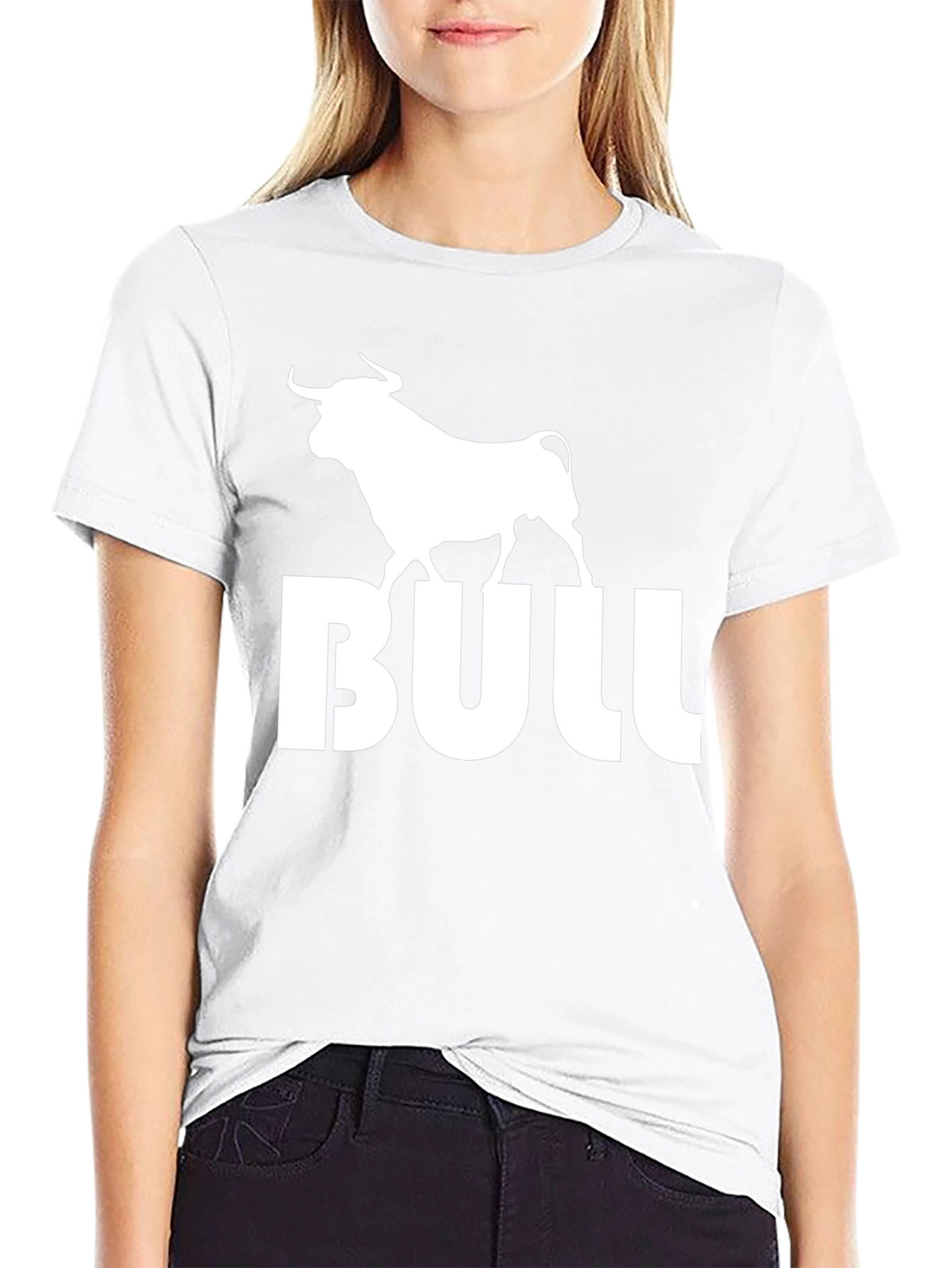 Bold Bull Graphic Tee - Black Cotton Blend
