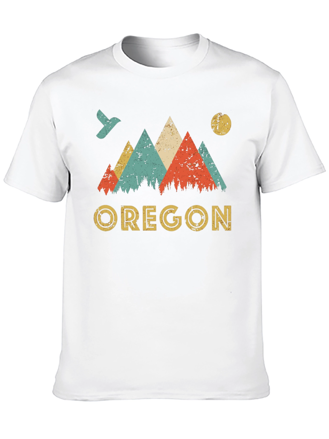 Oregon Mountains Retro Graphic T-Shirt