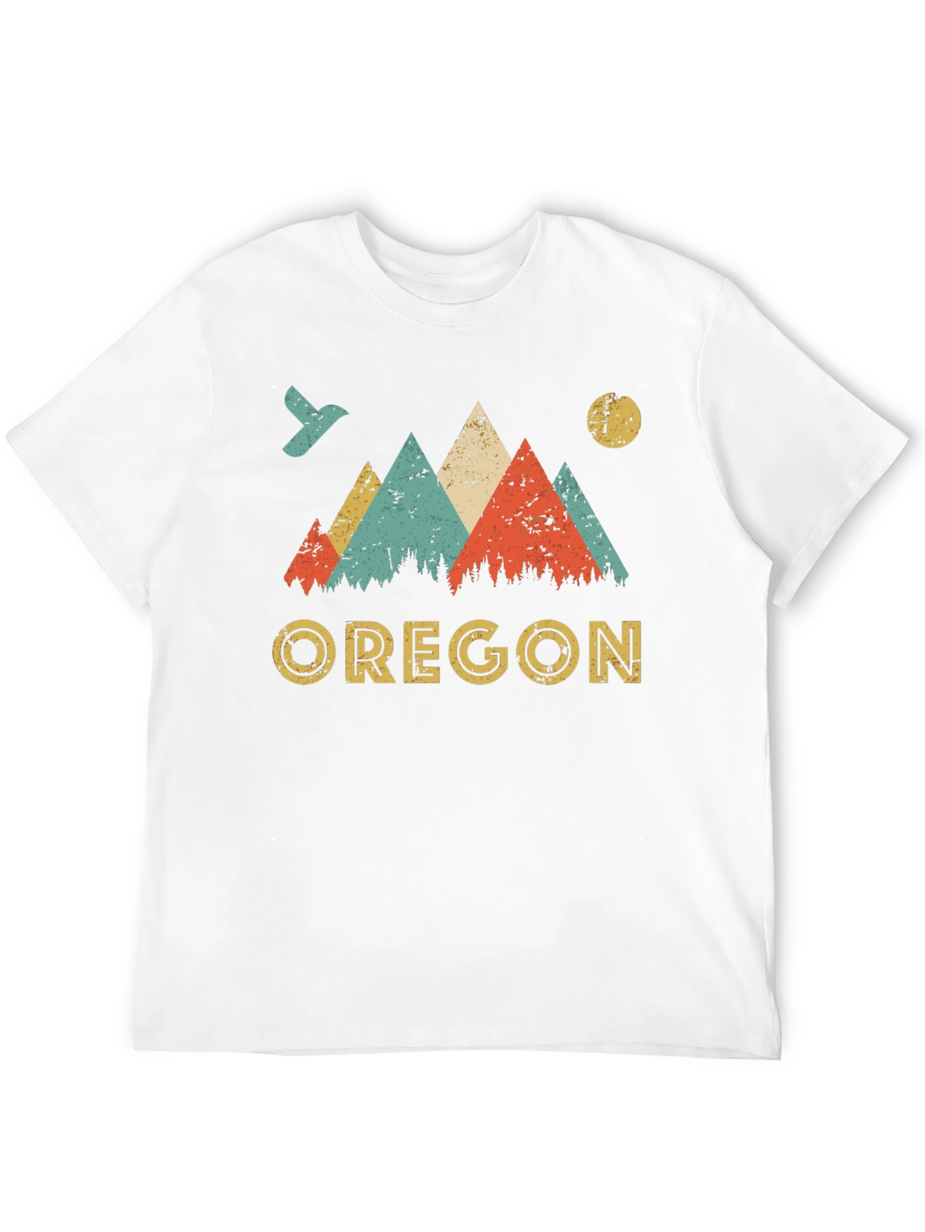 Oregon Mountains Retro Graphic T-Shirt
