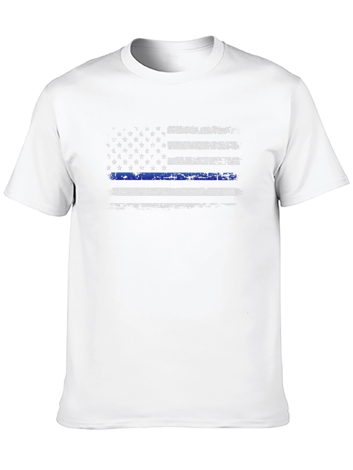 Thin Blue Line American Flag Graphic Tee