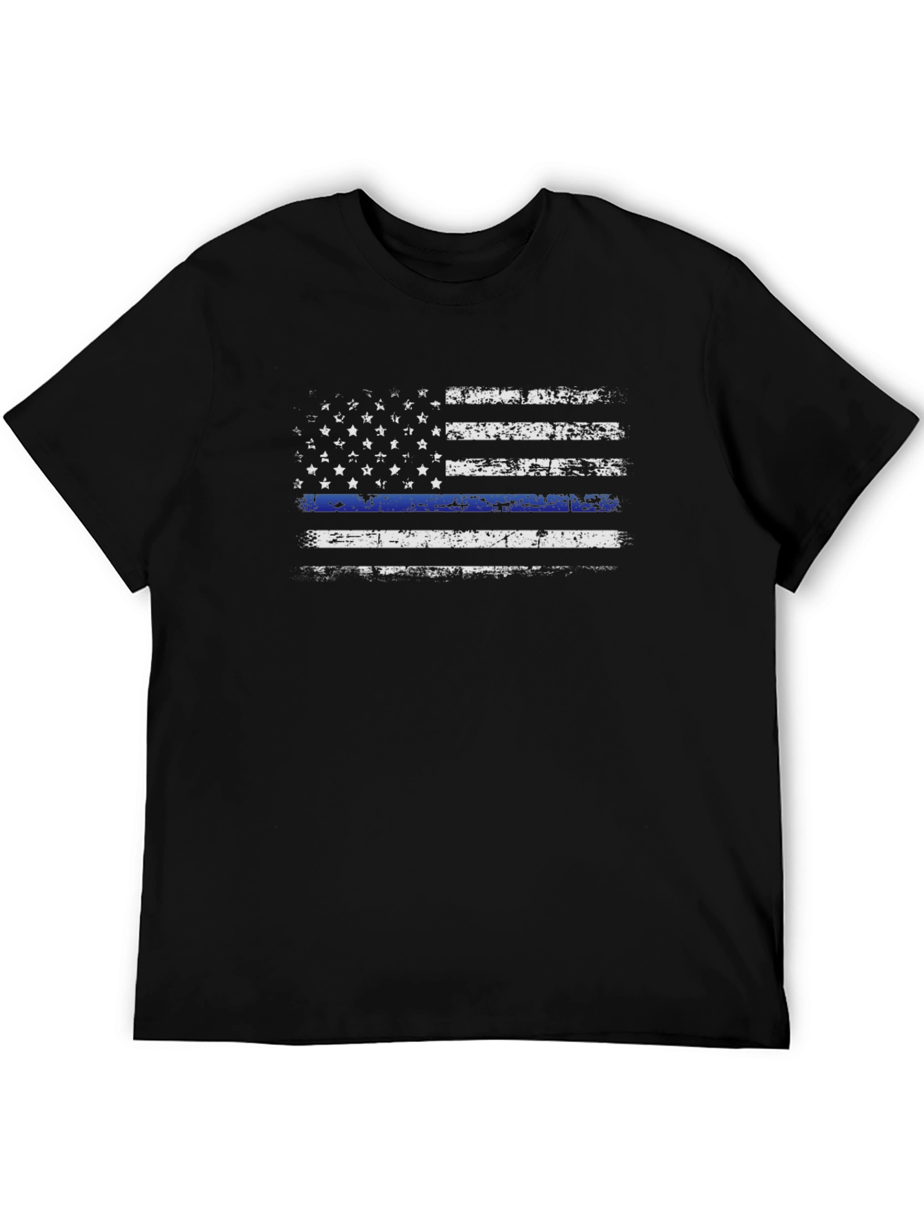 Thin Blue Line American Flag Graphic Tee
