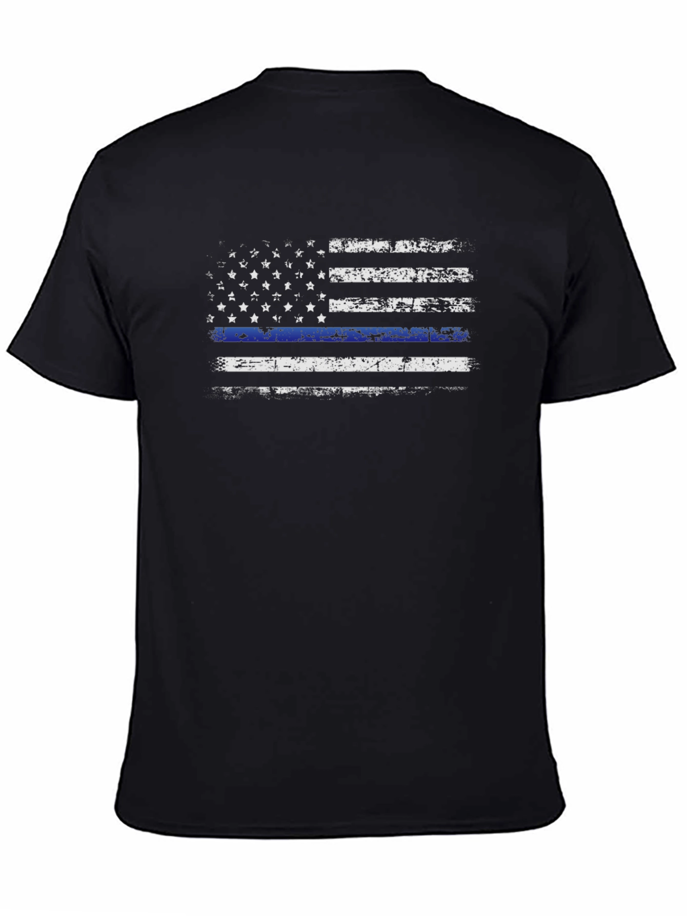 Thin Blue Line American Flag Graphic Tee