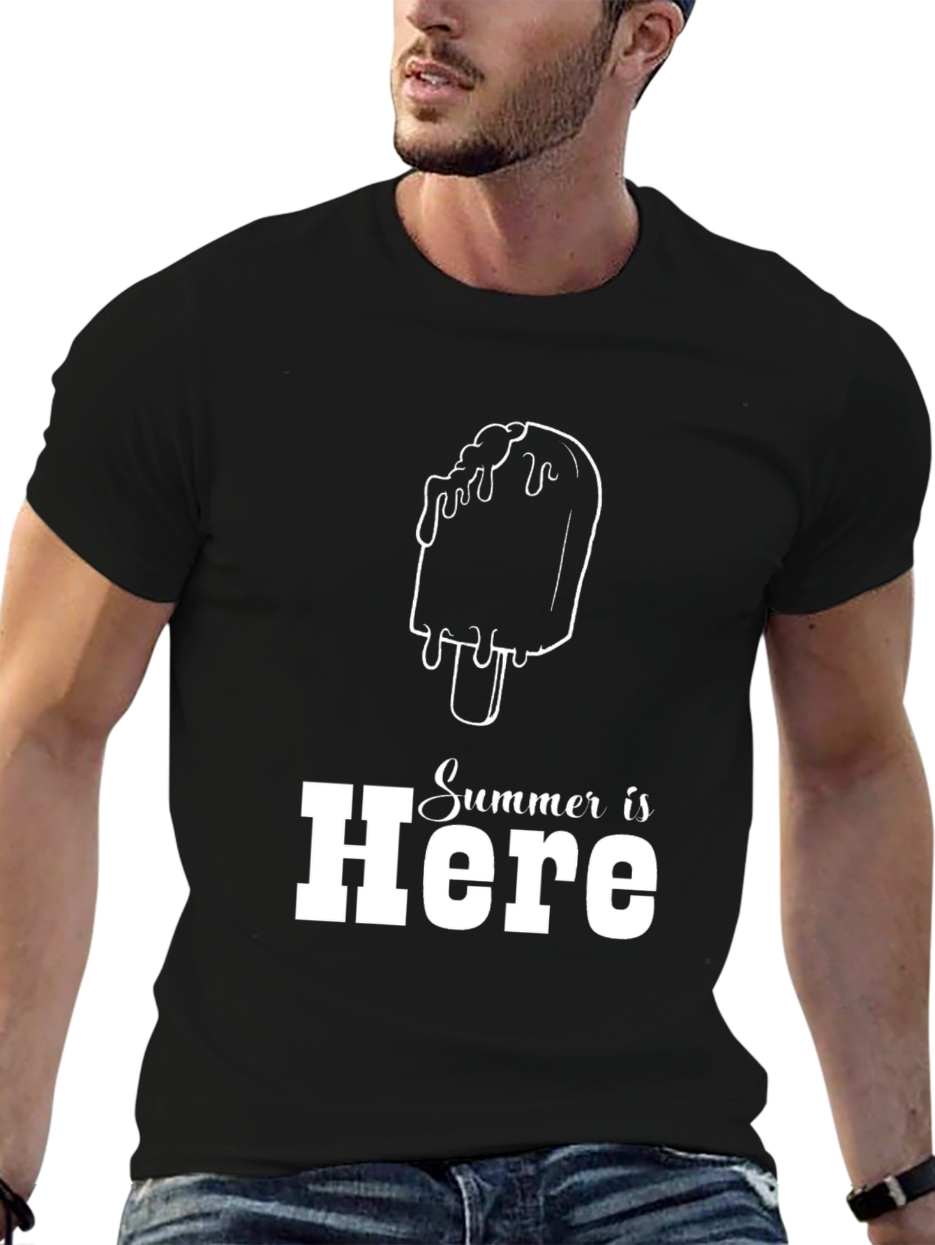Summer is Here Black Graphic Tee