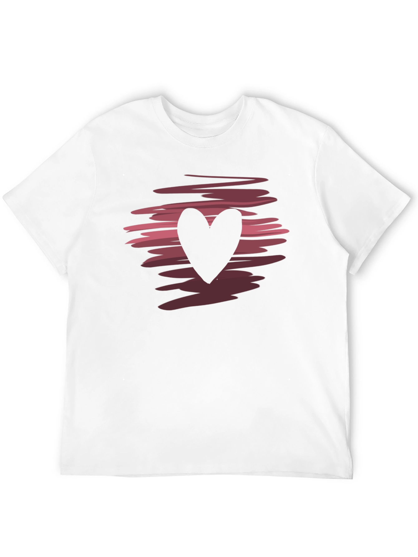 Heart Graphic Black Crew Neck T-Shirt