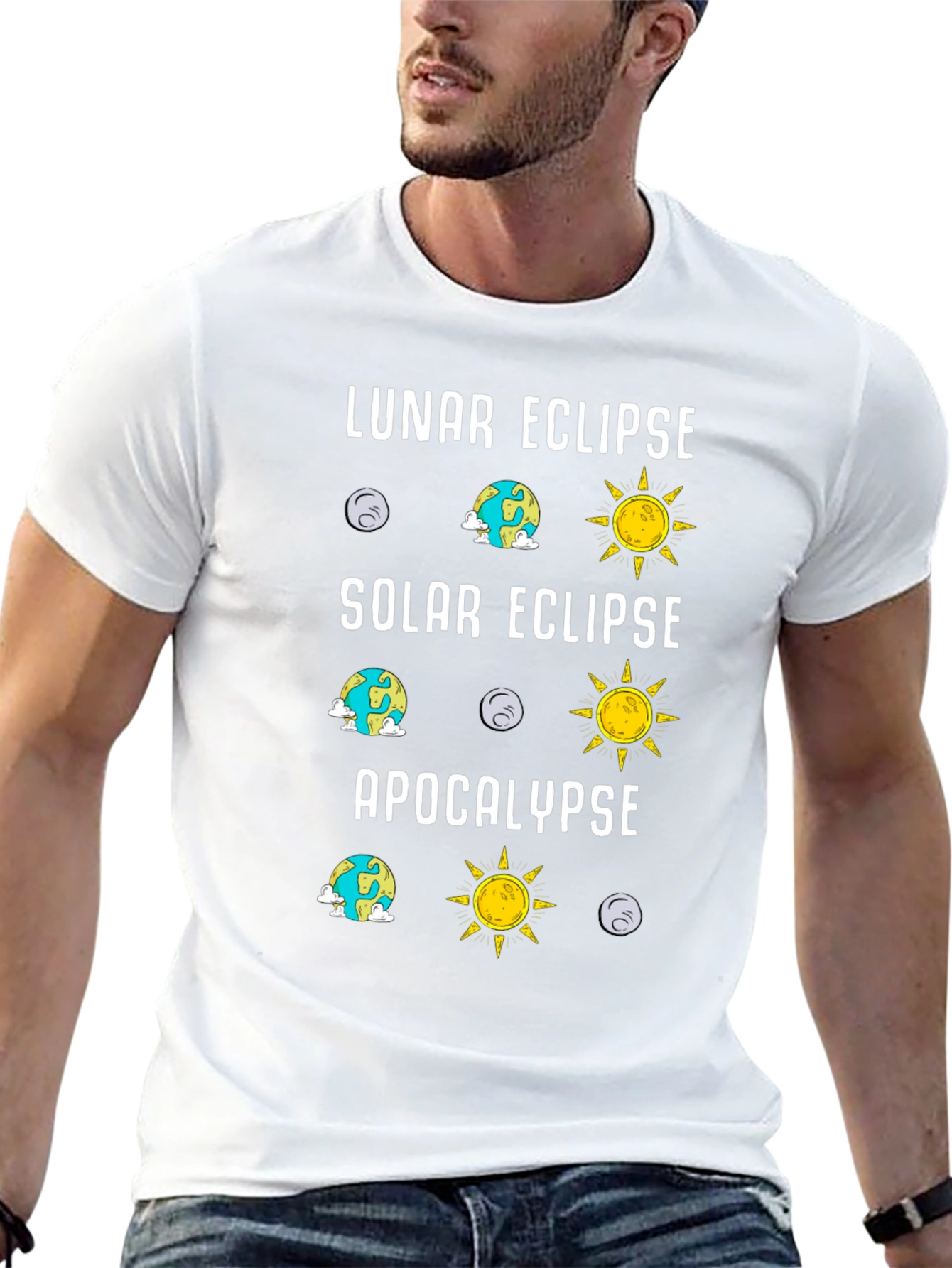 Lunar Solar Eclipse Apocalypse Humor Tee
