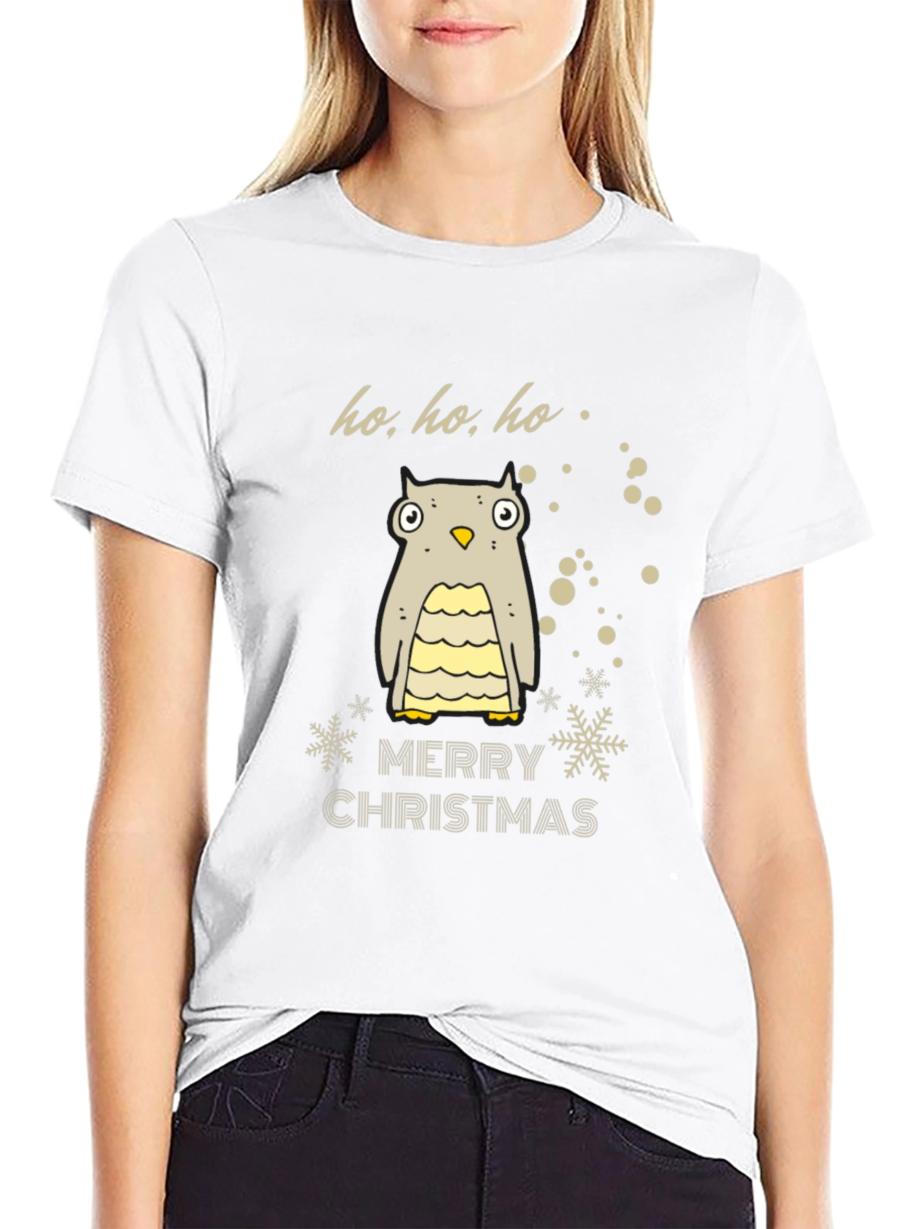 Festive Owl Merry Christmas Holiday T-Shirt