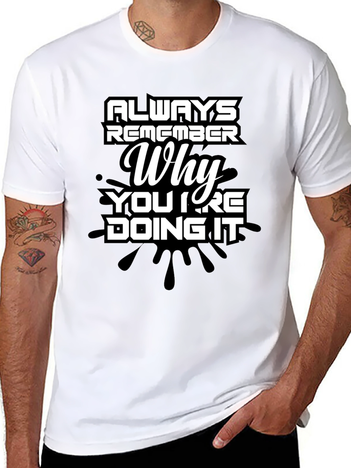 Always Remember Why Mens T-Shirt - Motivational Quote Tee