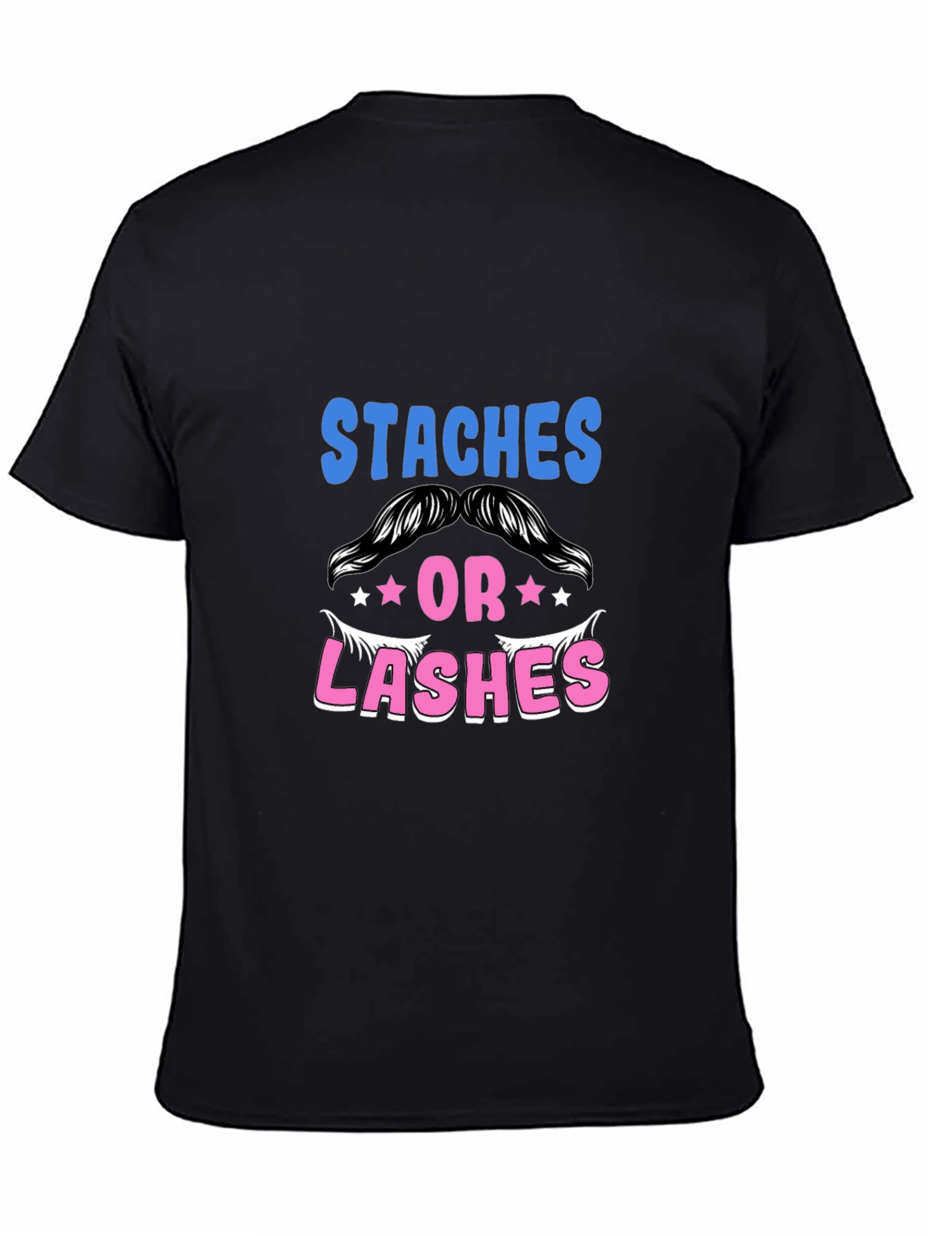 Staches or Lashes Gender Reveal T-Shirt