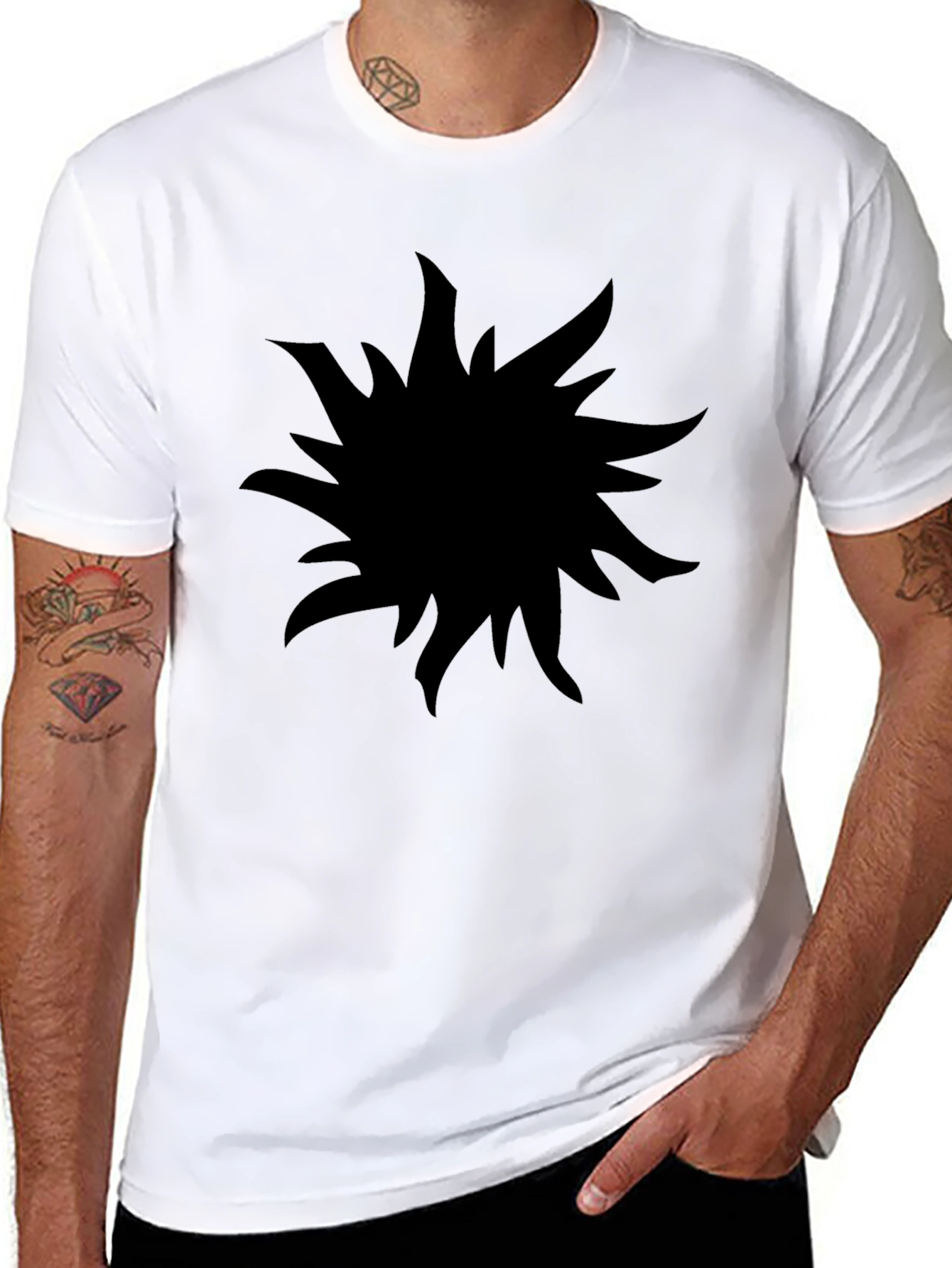 Abstract Graphic Black T-Shirt