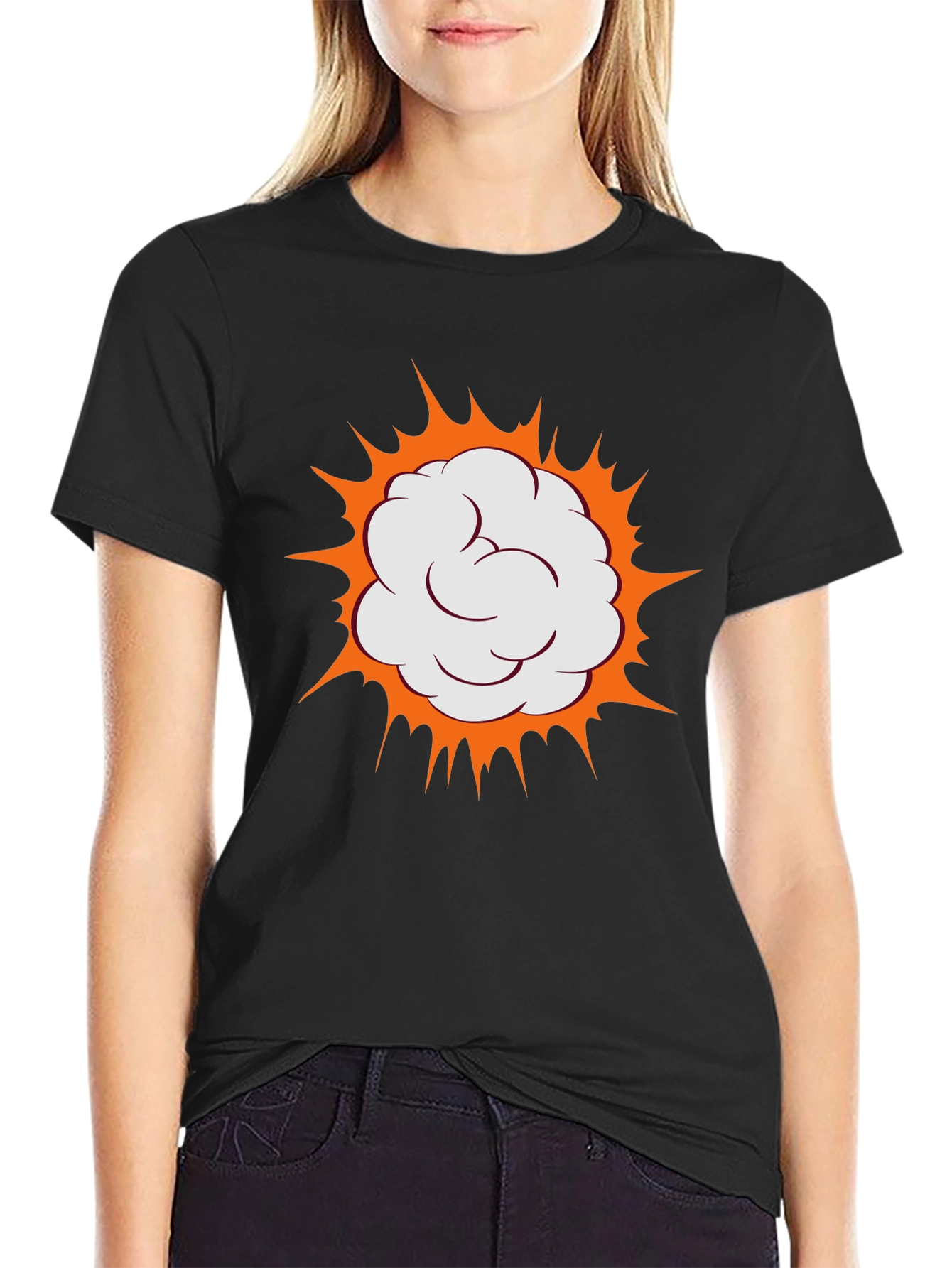 Boom Comic Cloud Graphic Black T-Shirt