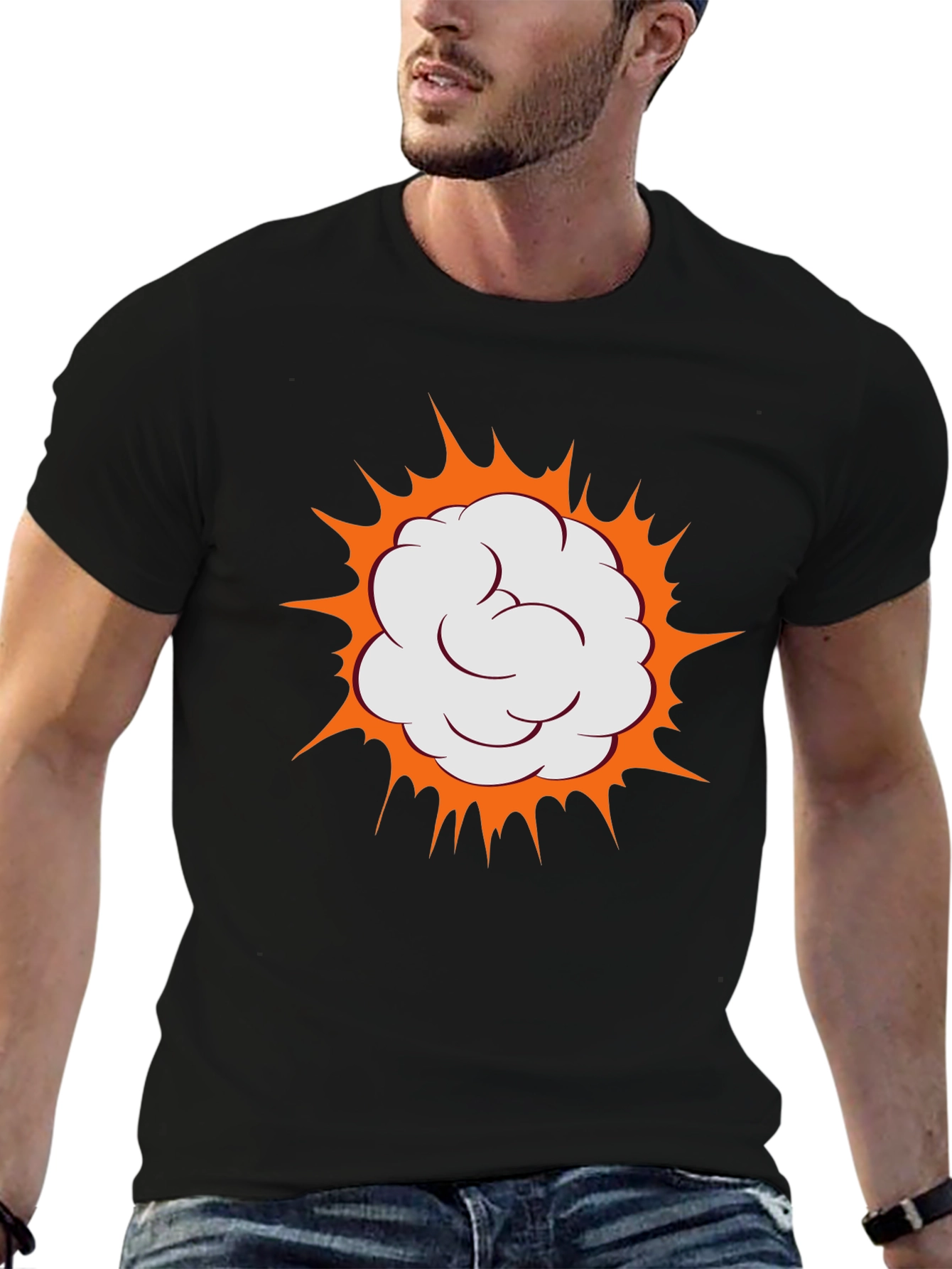Boom Comic Cloud Graphic Black T-Shirt