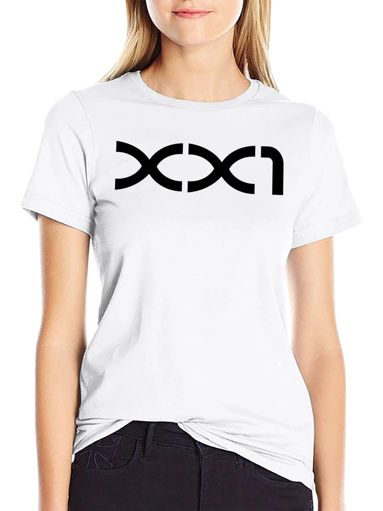 Modern Graphic Tee - Black Curve Design