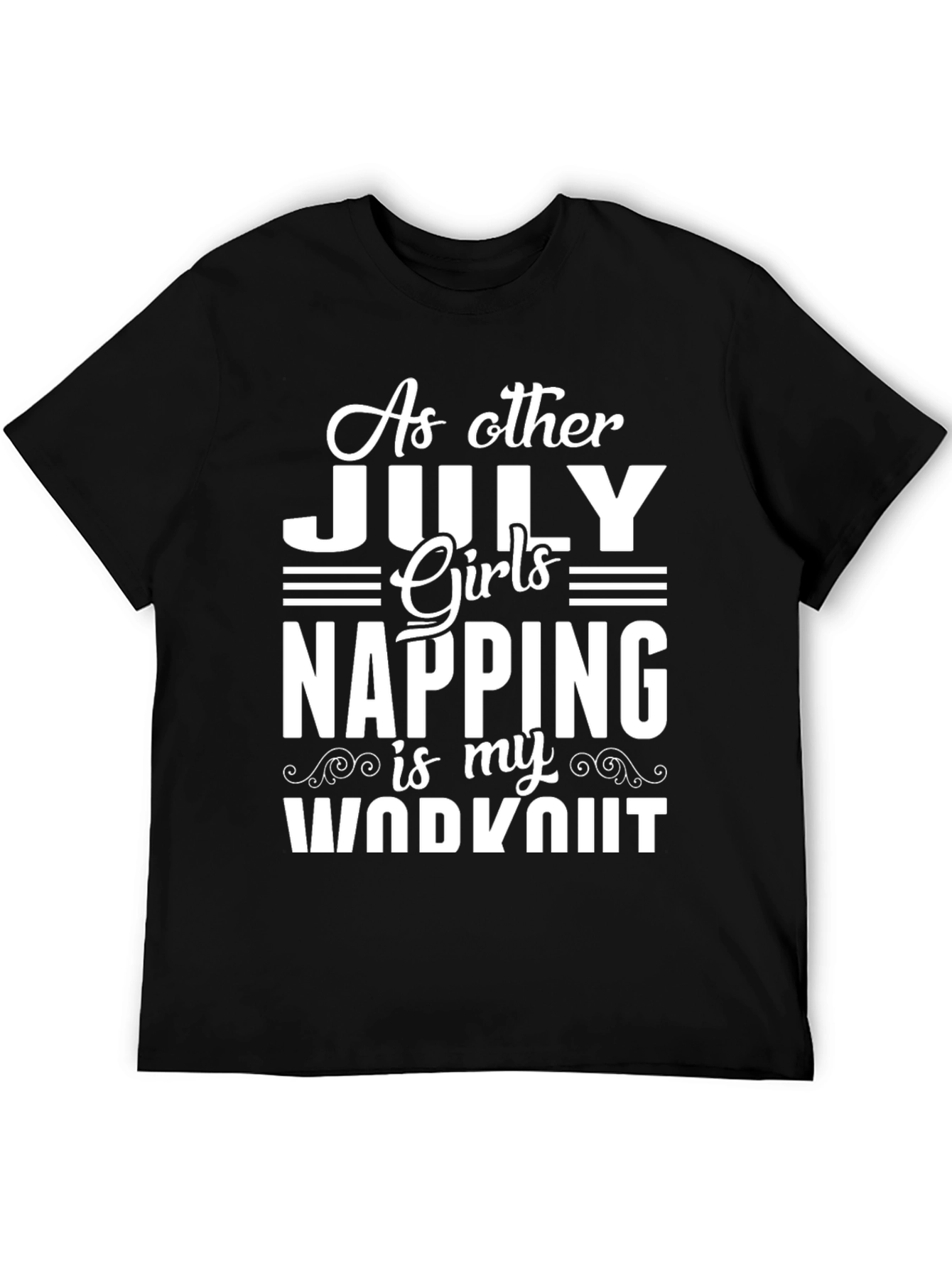 July Girls Napping Workout Black T-Shirt