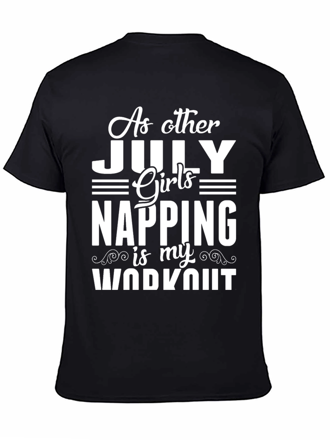 July Girls Napping Workout Black T-Shirt