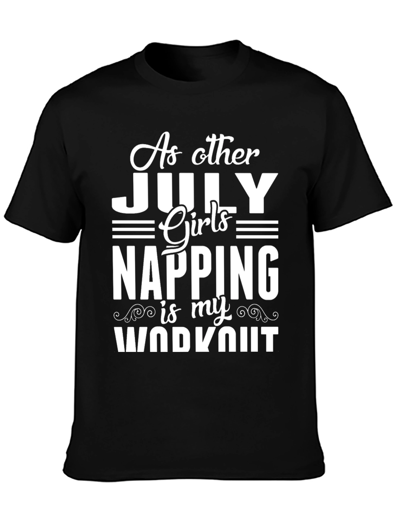 July Girls Napping Workout Black T-Shirt