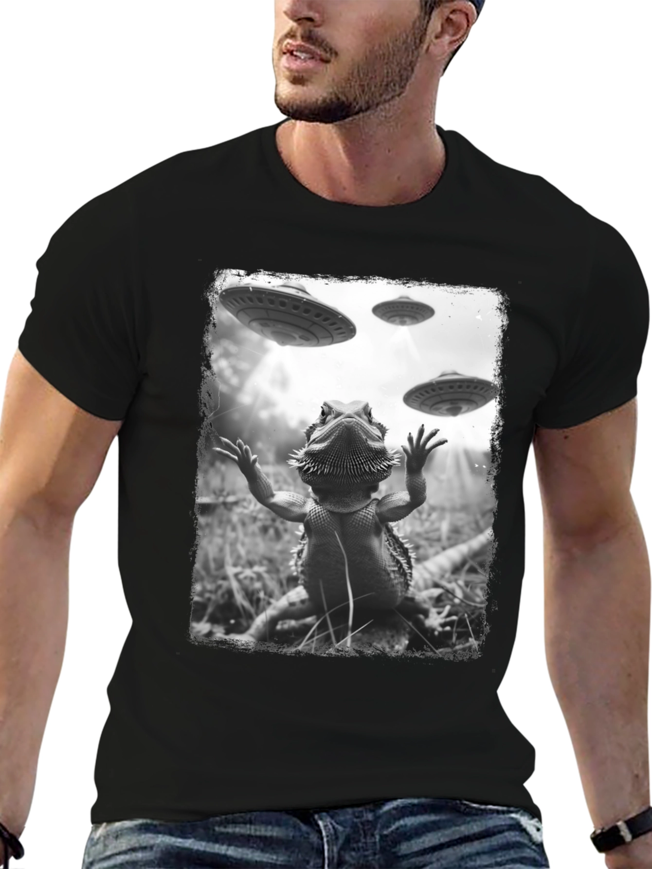 Bearded Dragon Alien Abduction T-Shirt