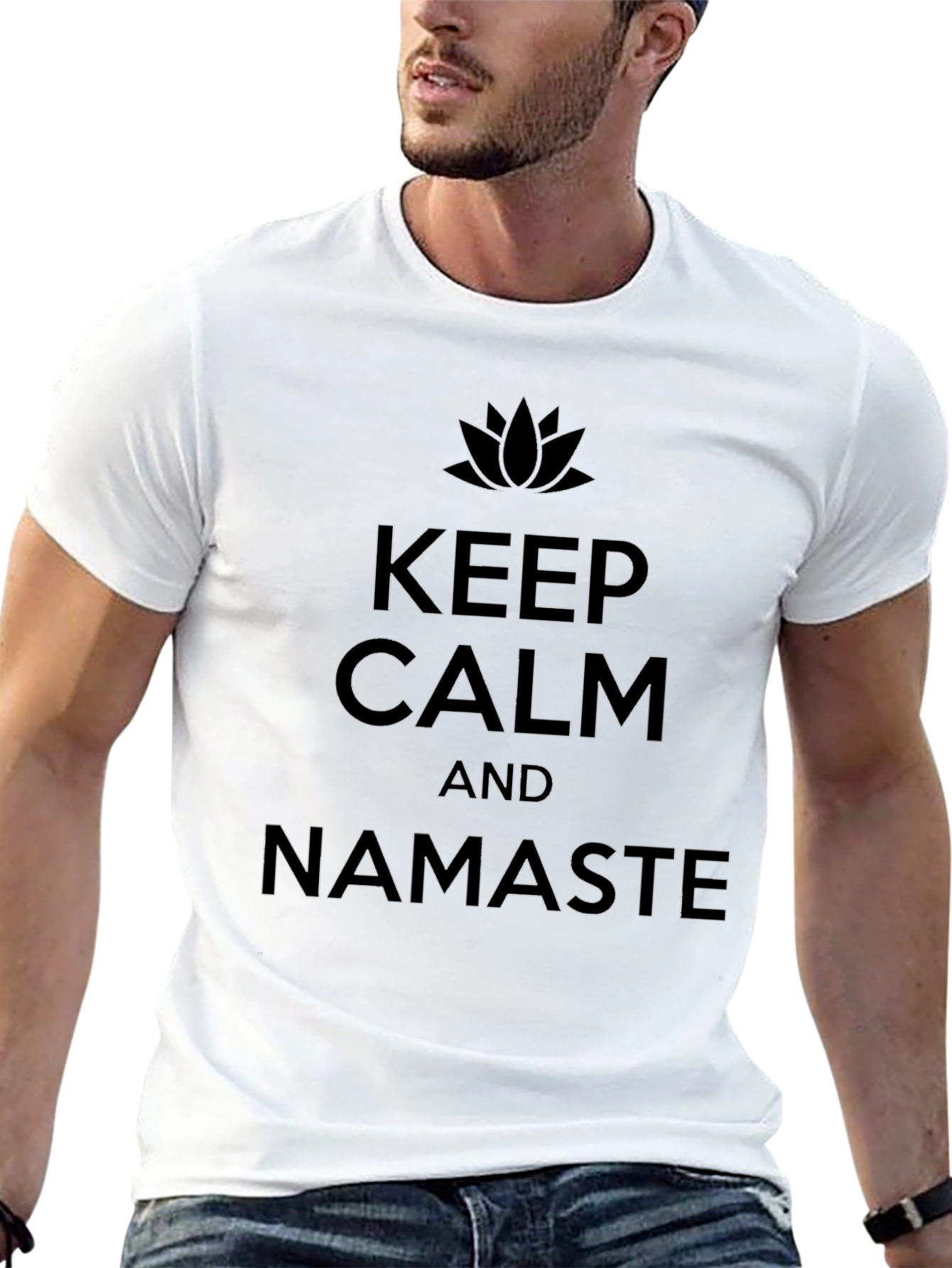 Keep Calm & Namaste Graphic Tee - Yoga Shirt