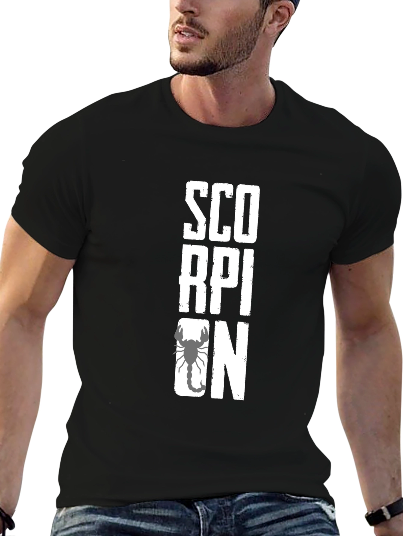 Scorpion Graphic Print Black T-Shirt