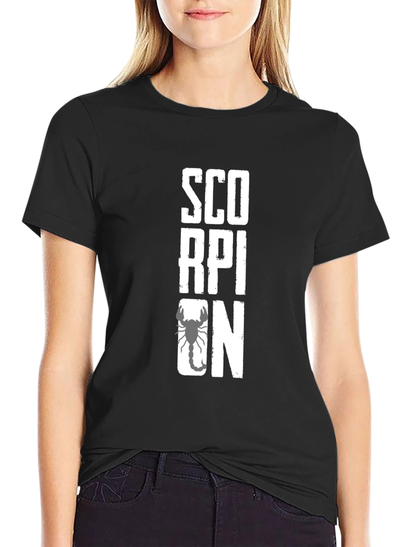 Scorpion Graphic Print Black T-Shirt