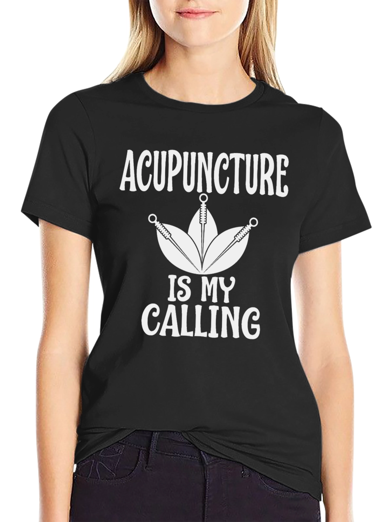Acupuncture Is My Calling Black T-Shirt