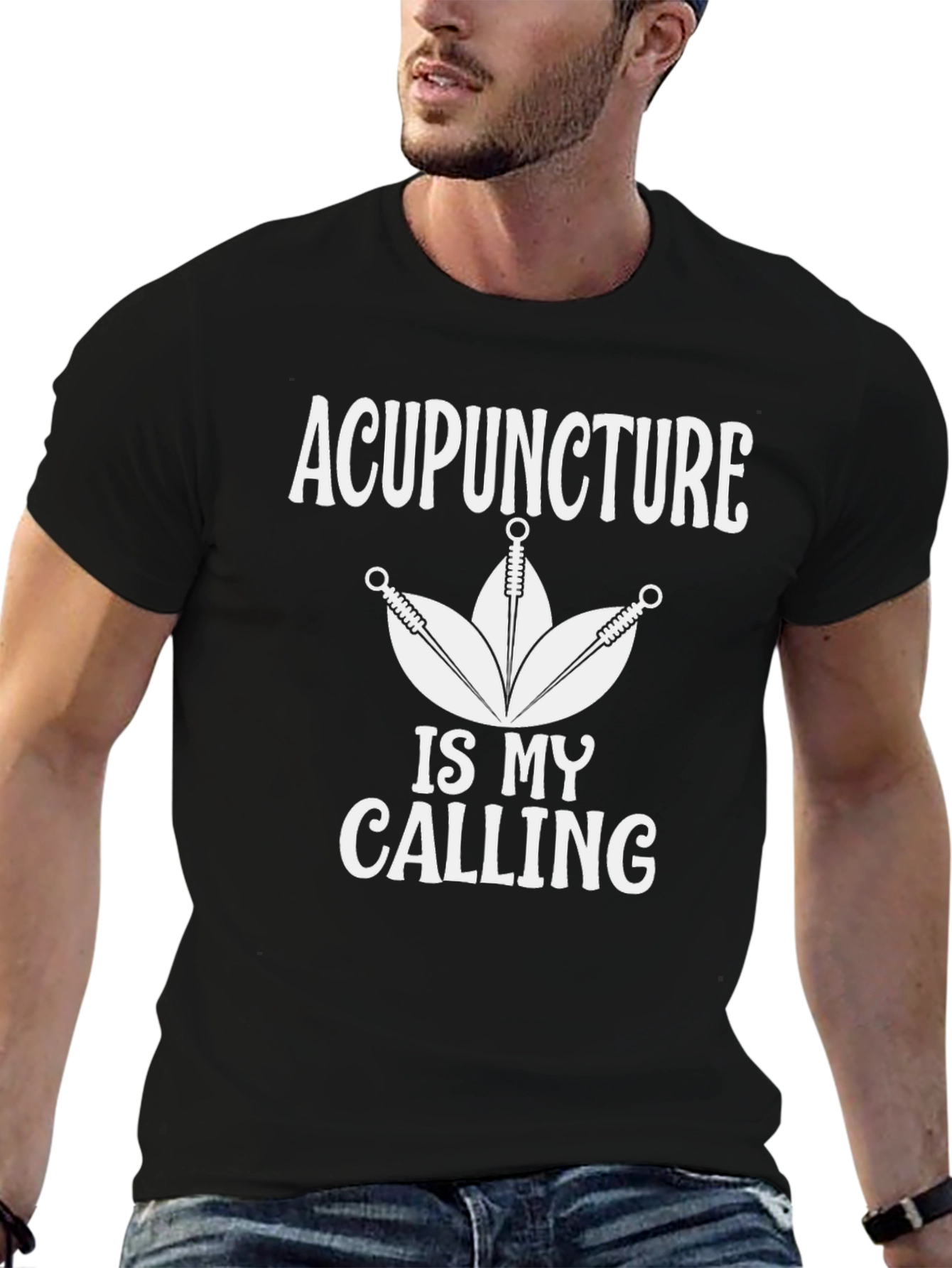 Acupuncture Is My Calling Black T-Shirt