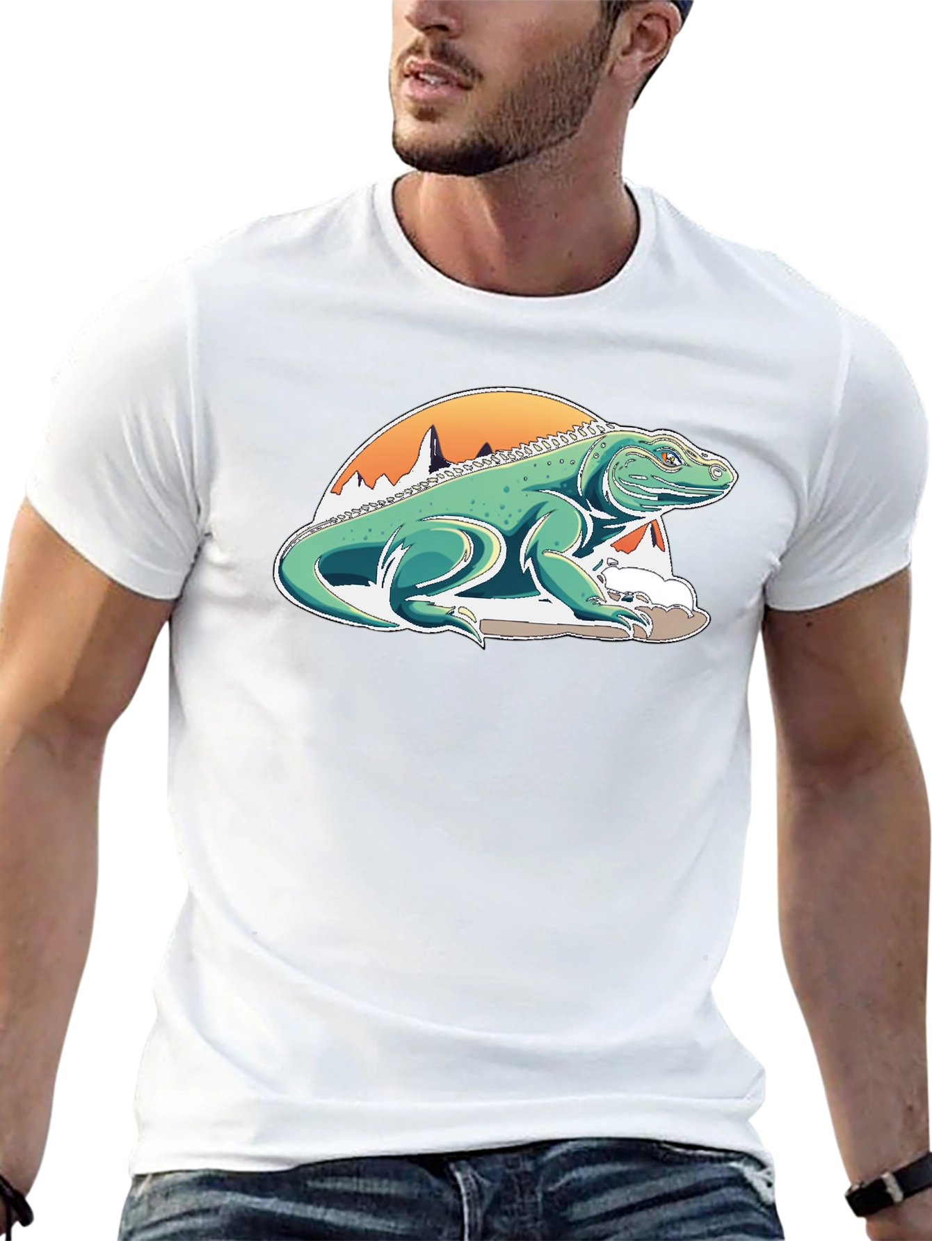 Komodo Dragon Graphic Tee - Unique Mountain Design
