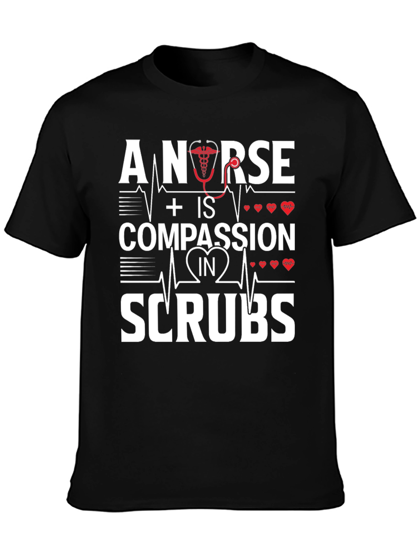 Nurse Compassion in Scrubs Graphic T-Shirt